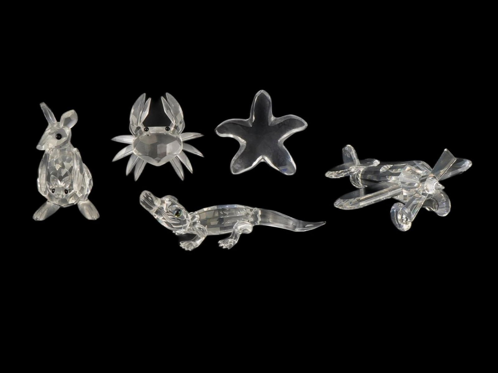 LOT OF SWAROVSKI CRYSTAL ANIMAL SEA FIGURINES IOB (1 of 6)