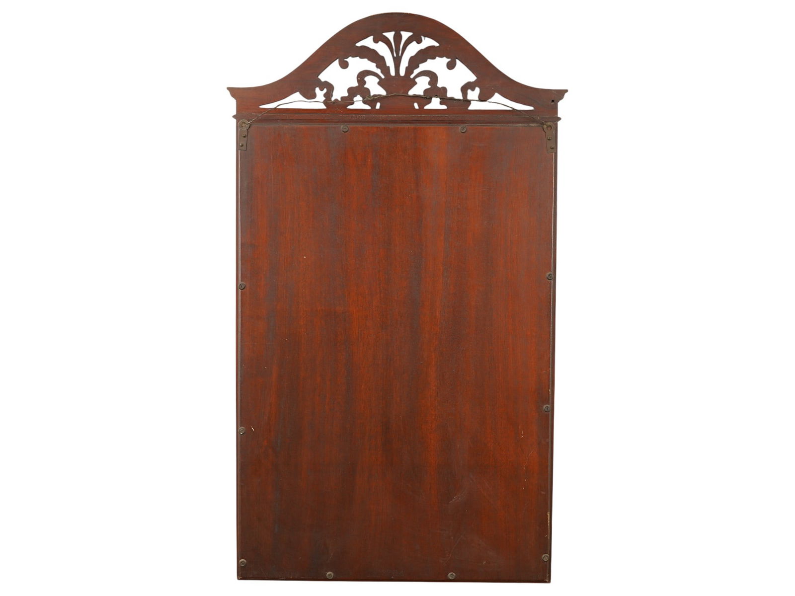 CHIPPENDALE STYLE ARCHED SOLID WOOD WALL MIRROR - 2