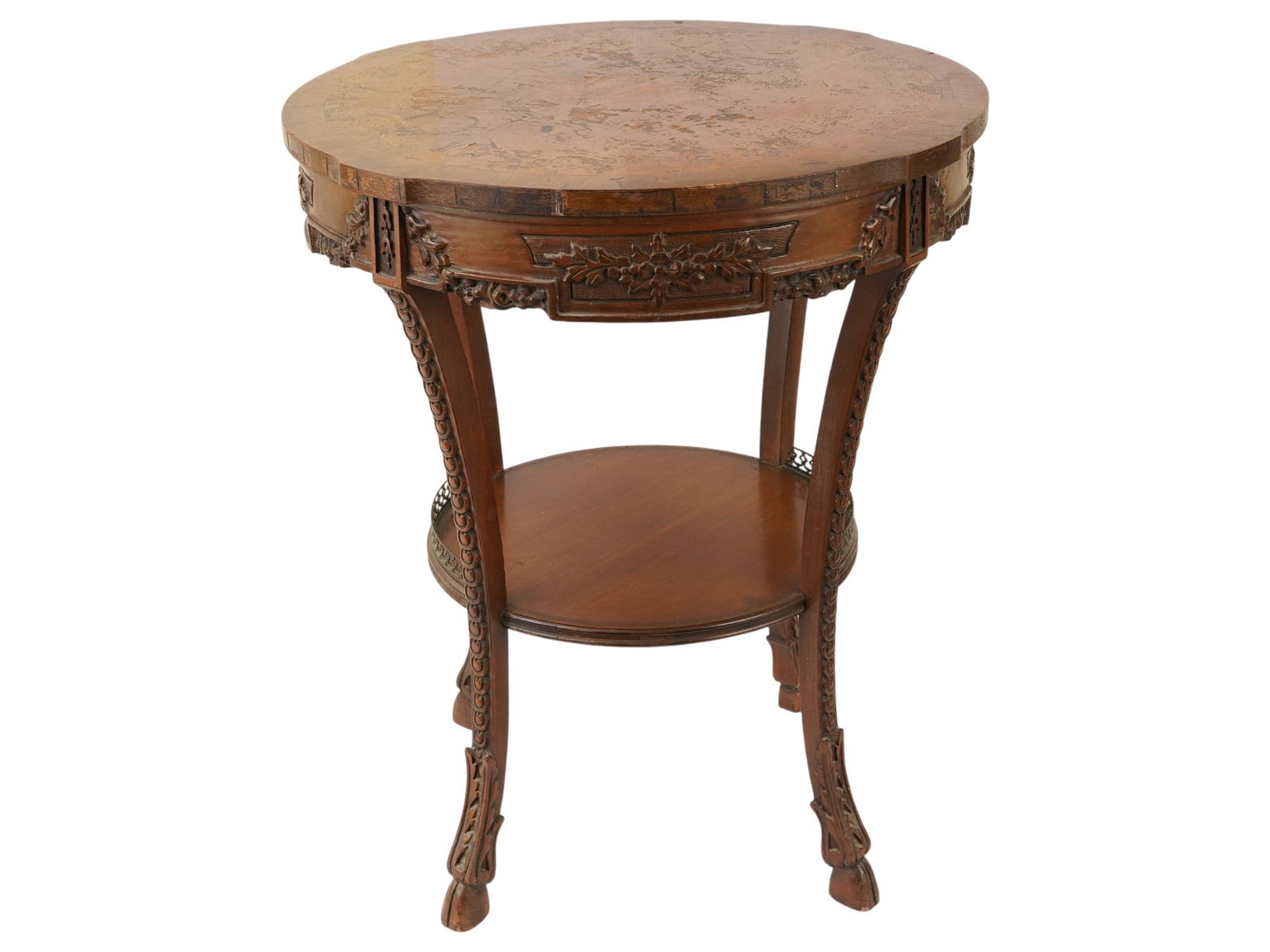 ANTIQUE FRENCH TWO TIER GUERIDON SIDE TABLE (1 of 7)