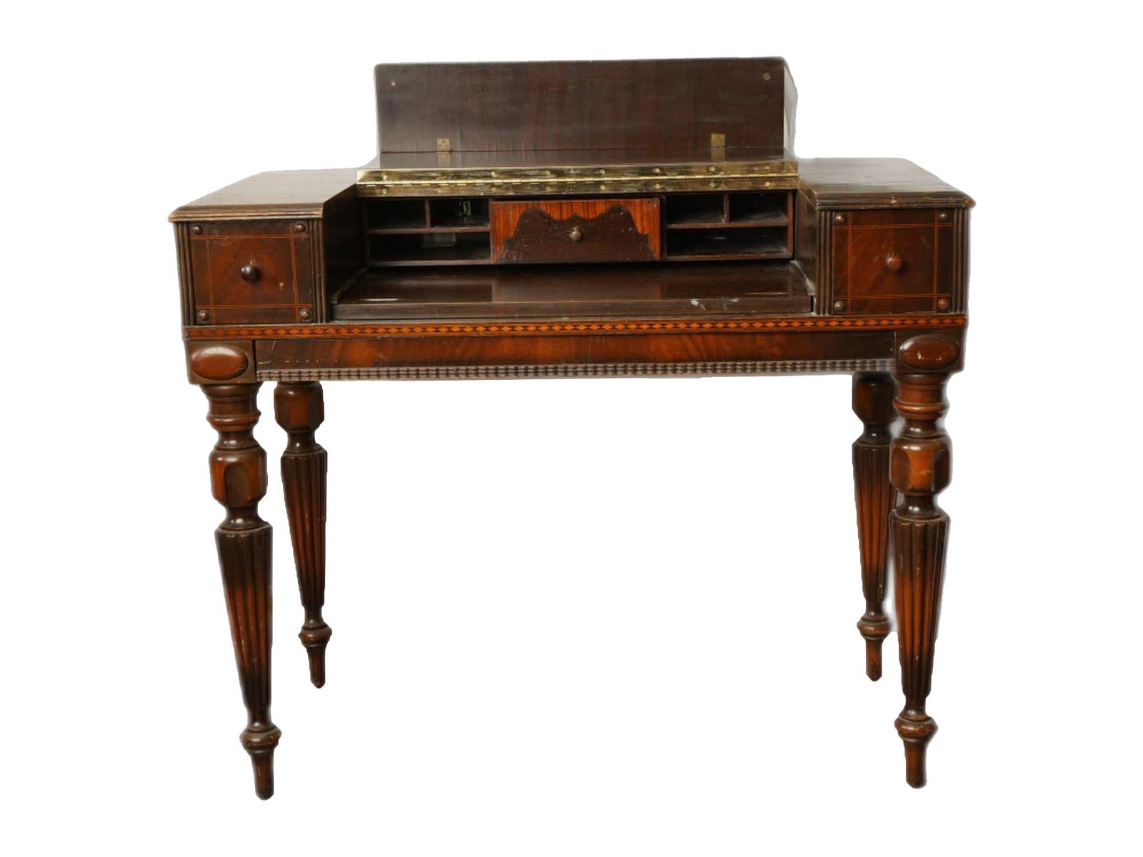 ANTIQUE AMERICAN WOODEN FOLDING WRITING DESK (1 of 11)