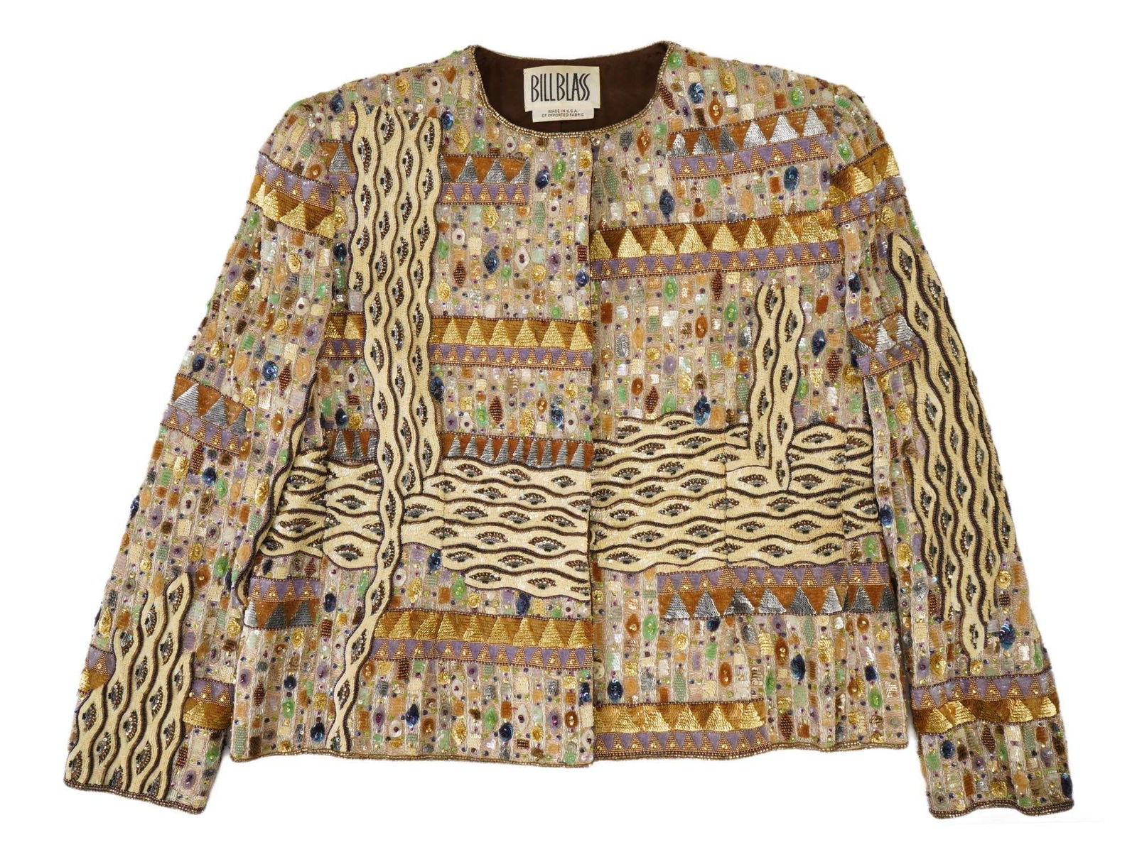 VINTAGE BILL BLASS WOMANS JACKET W KLIMT PATTERN (1 of 10)