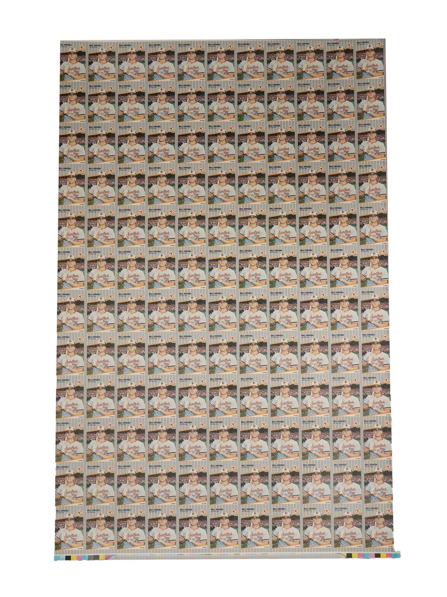 UNCUT SHEET OF BLACK BOX FF ERROR CARDS: An uncut sheet of Black Box Final Fantasy error cards, a rare and highly collectible piece of trading card history, is offered here in its original untrimmed state. These sheets, never intended for pu