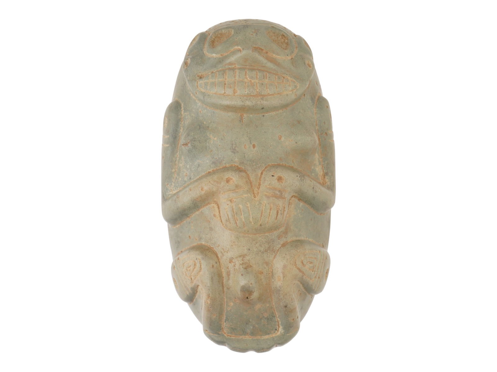 ANCIENT PRE COLUMBIAN TAINO ARAWAK STONE BOWL FIGURINE (1 of 6)