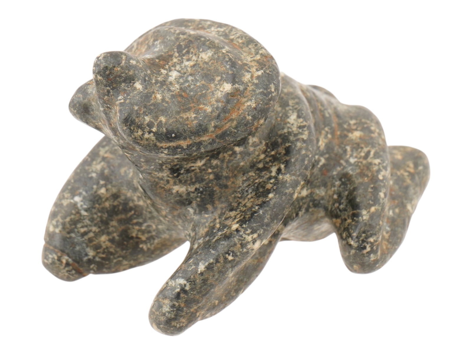 ANCIENT PRE COLUMBIAN TAINO CARVED FROG ZEMI FIGURE (1 of 7)