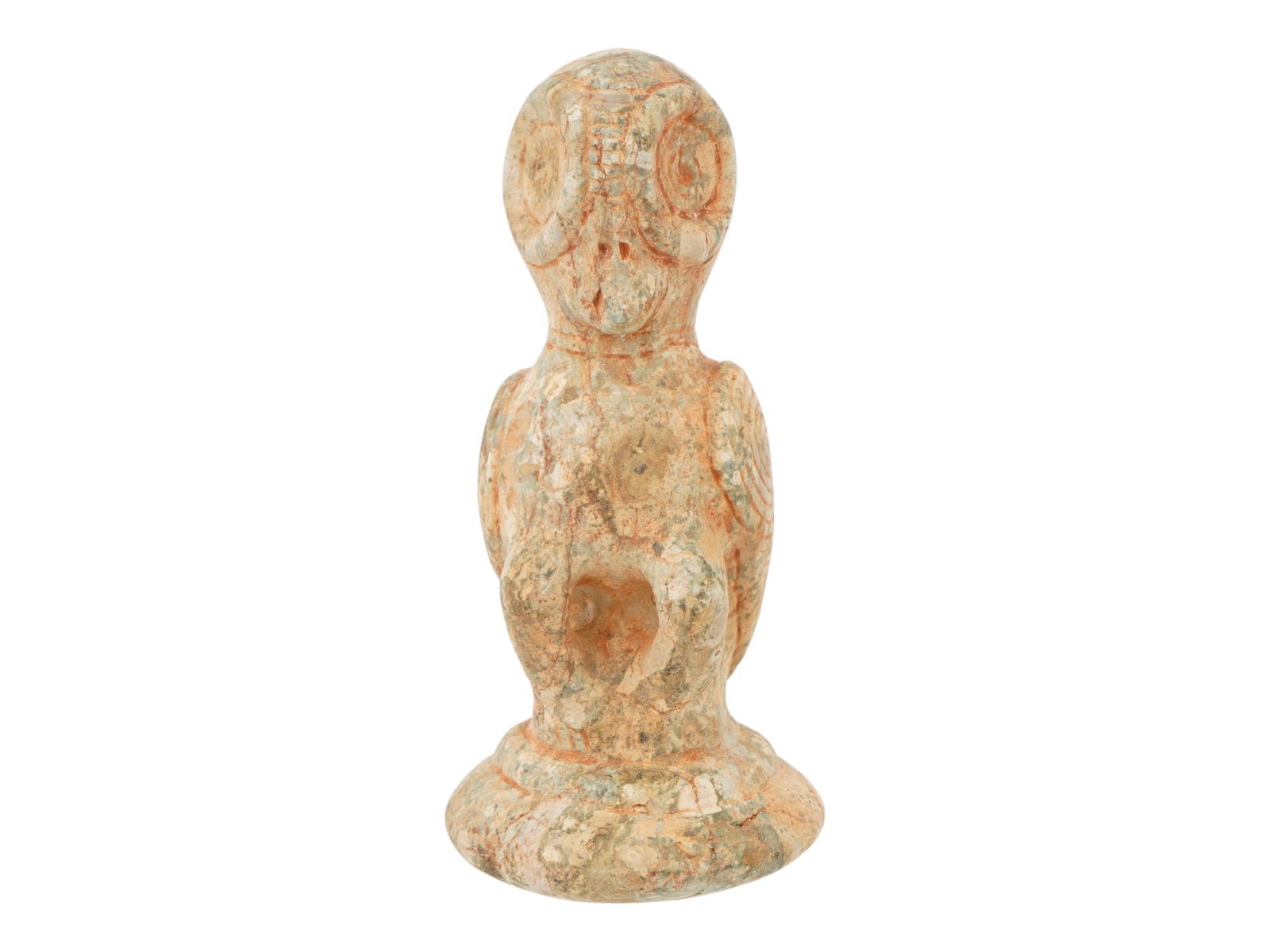 ANCIENT PRE COLUMBIAN TAINO STONE FIGURAL OWL PESTLE (1 of 7)