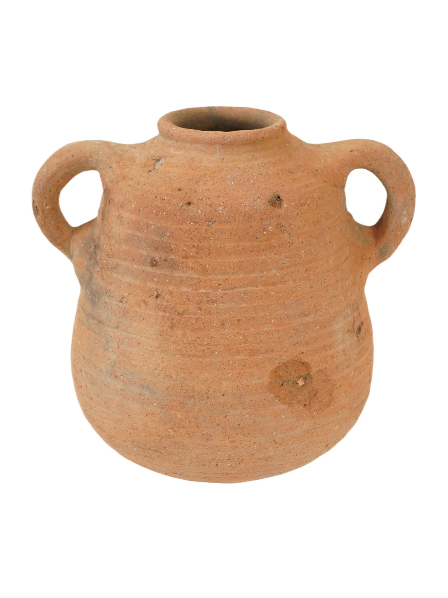 ANCIENT ROMAN BYZANTINE CLAY JAR WITH TWO HANDLES (1 of 7)