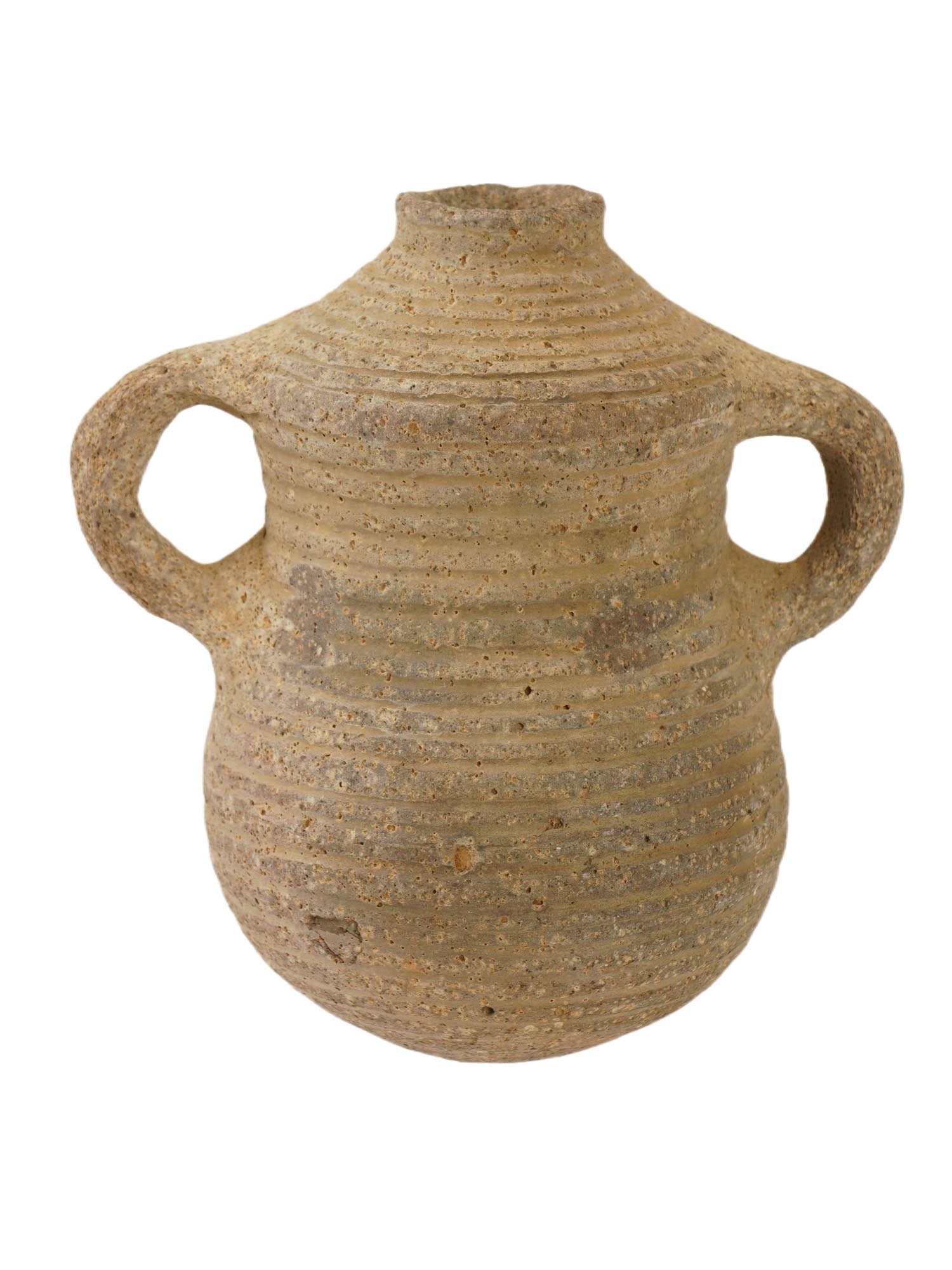 ANCIENT ROMAN BYZANTINE CLAY JAR WITH TWO HANDLES (1 of 7)