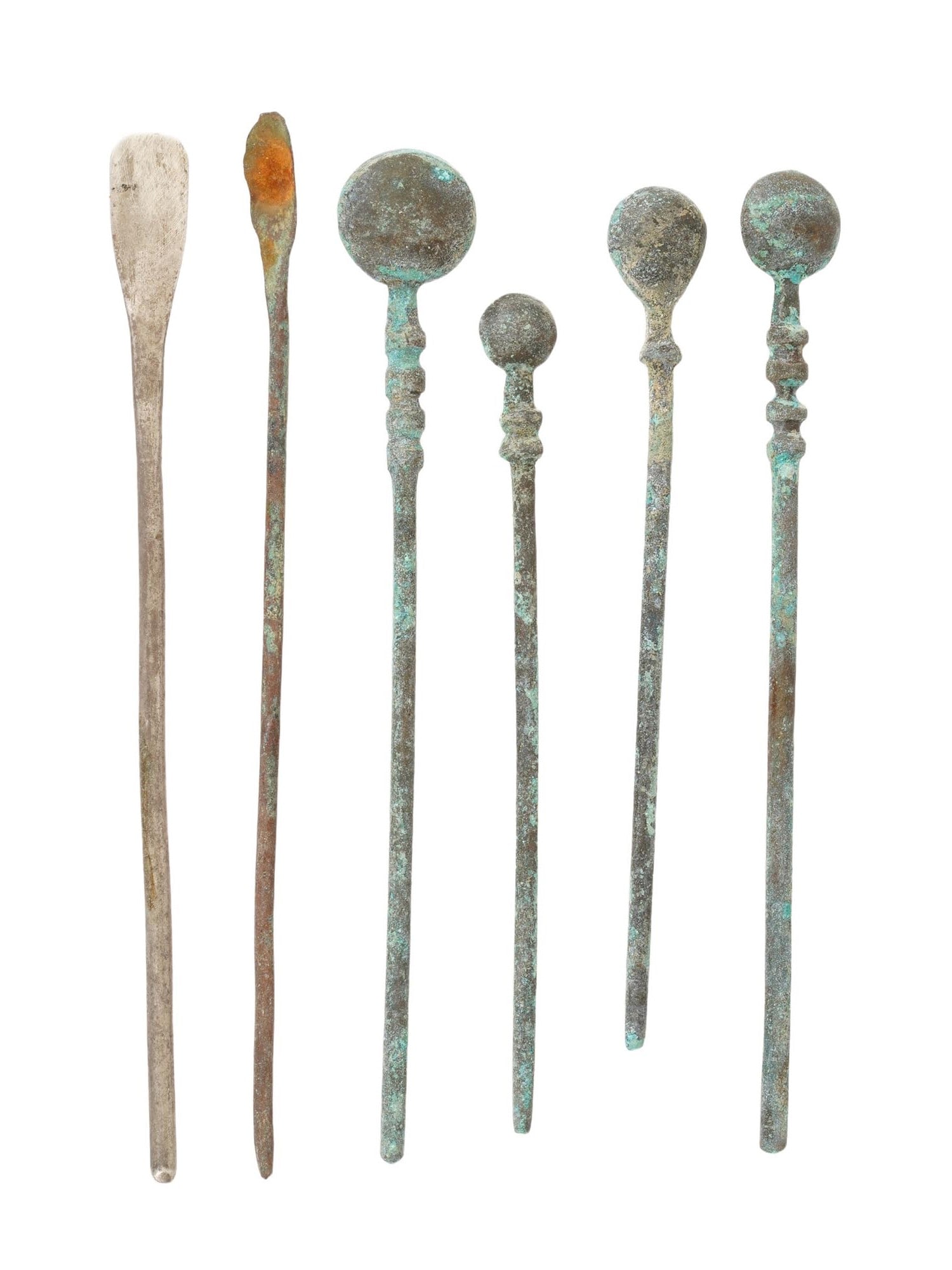LOT ANCIENT ROMAN BRONZE SILVER MEDICAL COSMETIC TOOLS (1 of 5)