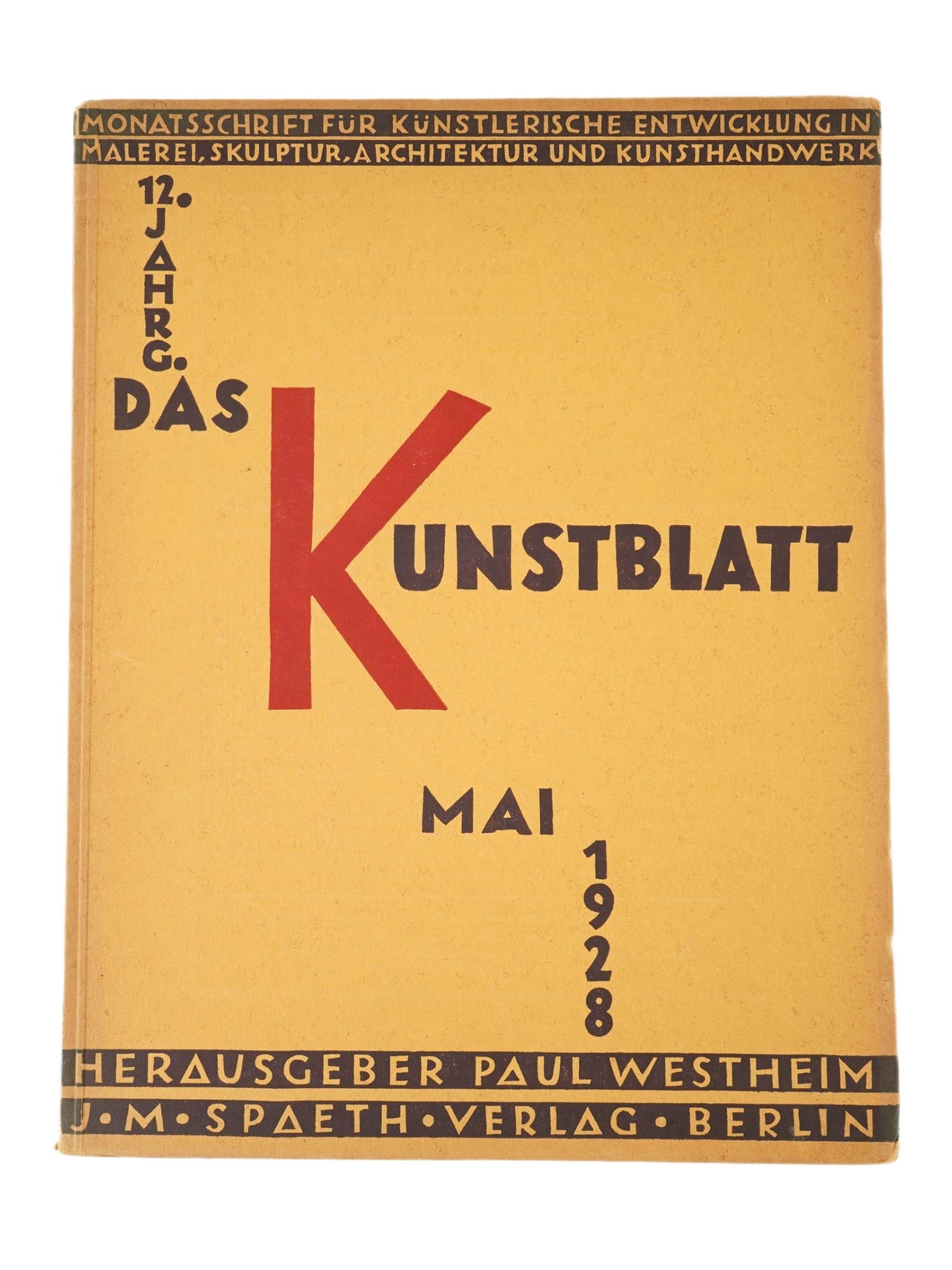VINTAGE GERMAN MAGAZINE ISSUE DAS KUNSTBLATT MAY 1928 (1 of 5)