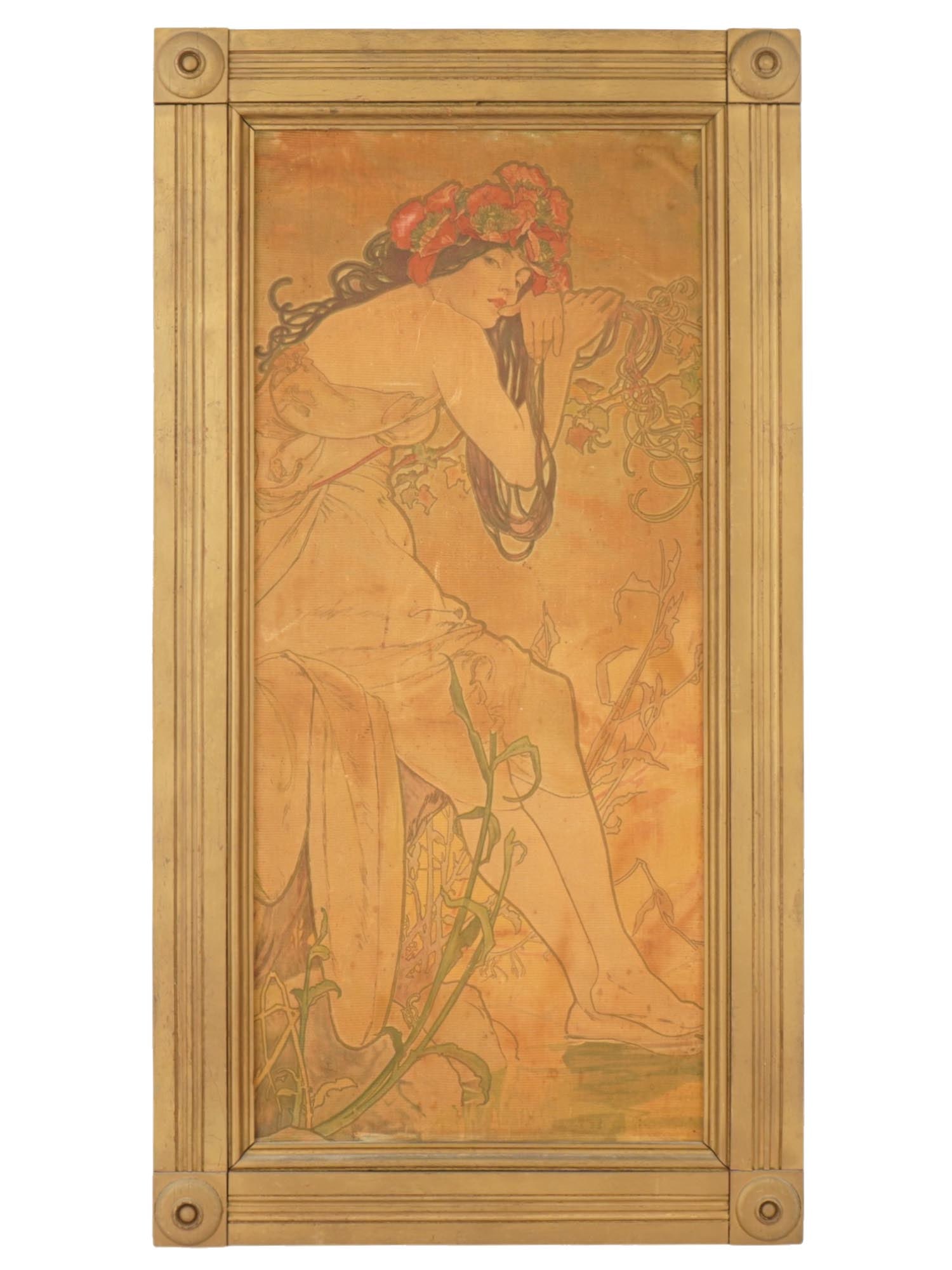 PAINT OVER PRINT ON CANVAS AFTER SUMMER BY MUCHA (1 of 5)