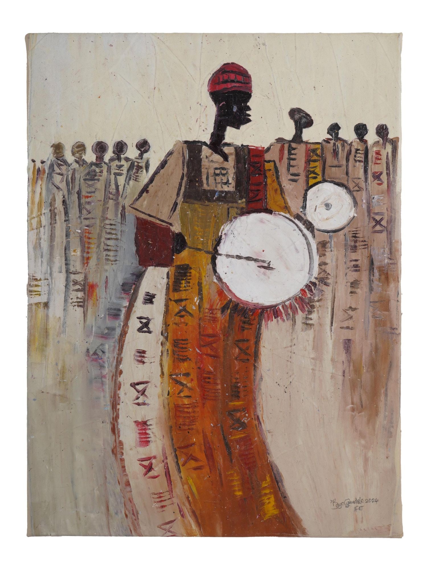 CONTEMPORARY NIGERIAN OIL PAINTING BY BAYO OGUNDELE (1 of 4)