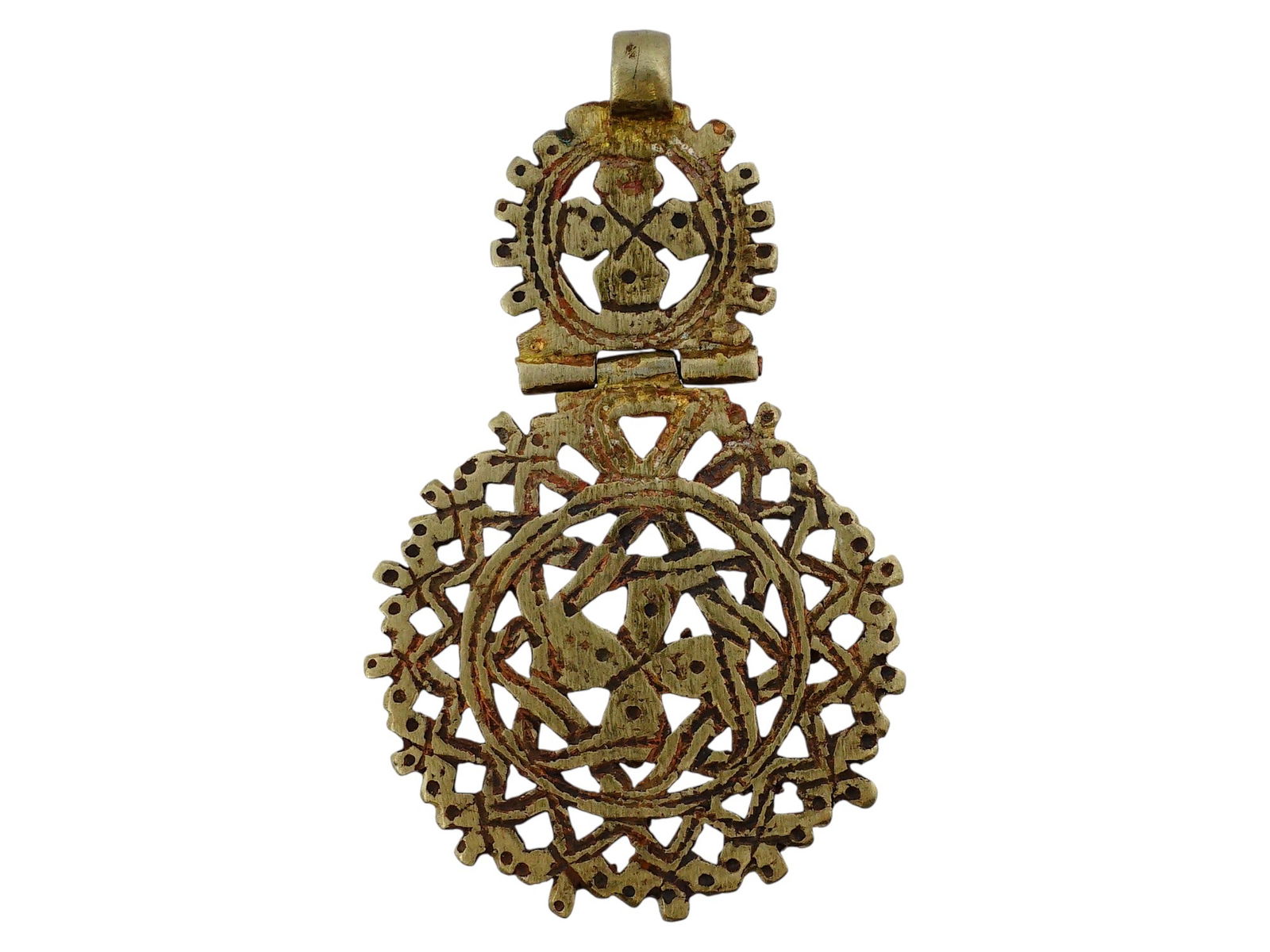 ETHIOPIAN COPTIC HAND CRAFTED CROSS PENDANT: An Ethiopian Coptic hand crafted neck cross pendant, a significant religious and cultural symbol used by Ethiopian and Eritrean Christians. These crosses are distinct from other Christian cross varian