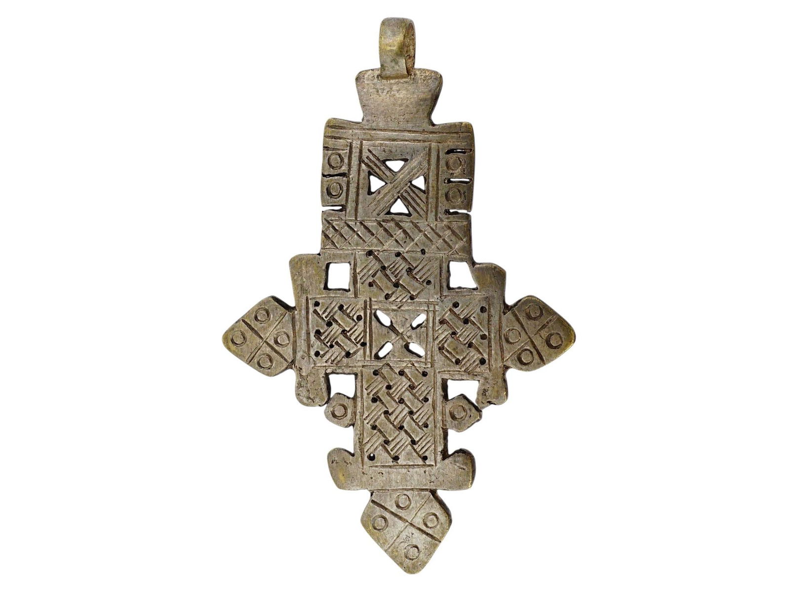 TRADITIONAL ETHIOPIAN SILVER ORTHODOX CROSS PENDANT (1 of 9)