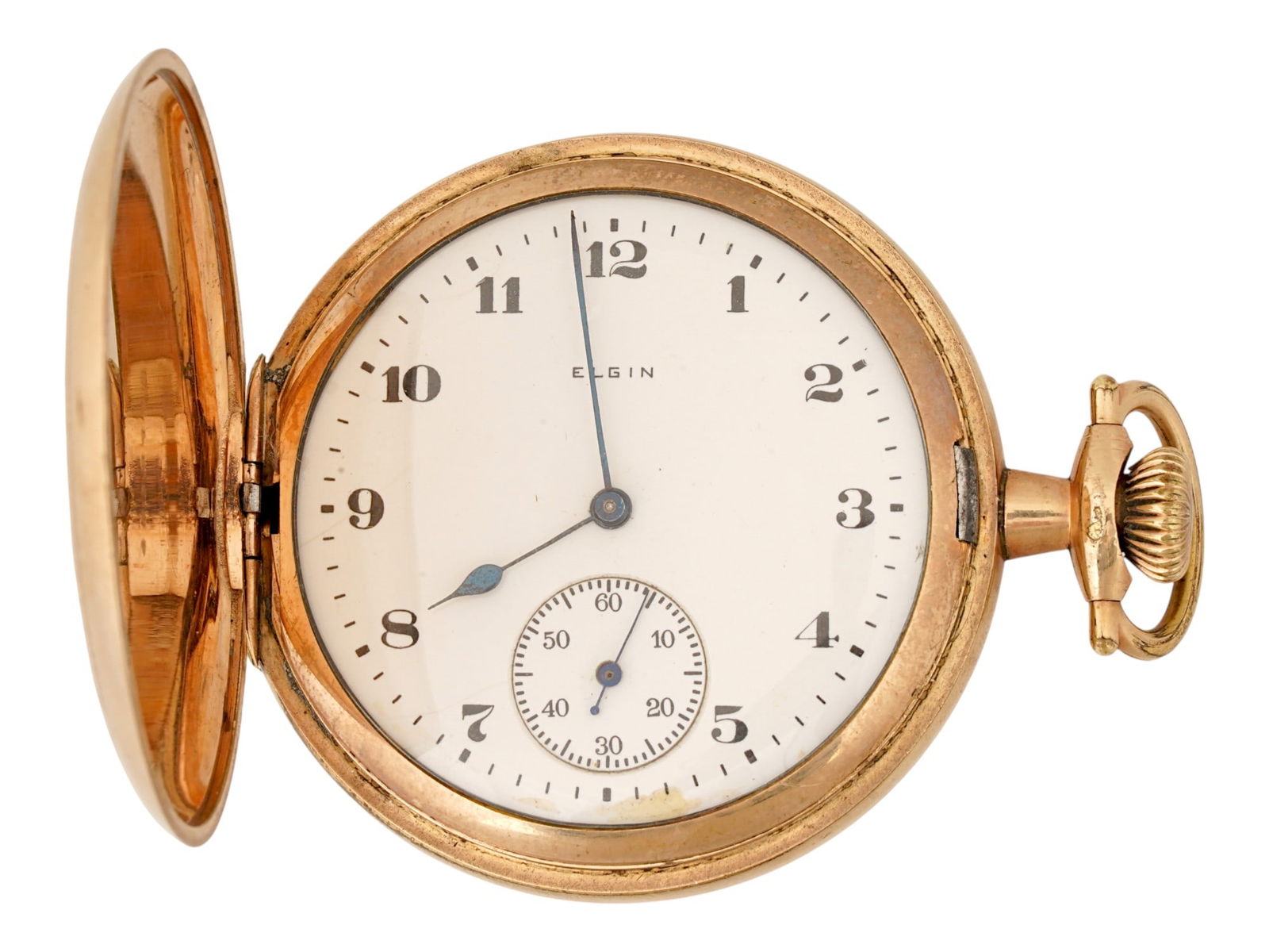 AMERICAN ELGIN 10K GOLD FILLED POCKET WATCH (1 of 10)