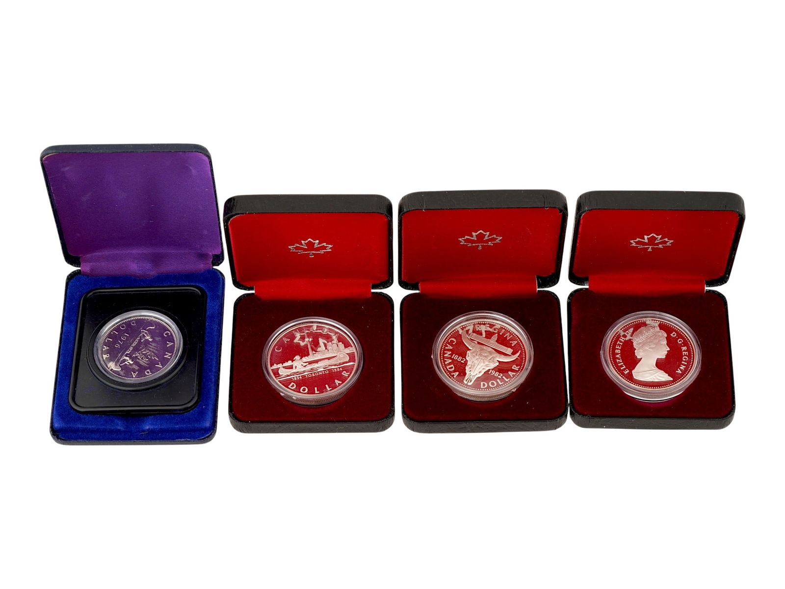 4 COLLECTIBLE ROYAL CANADIAN MINT SILVER DOLLAR COINS (1 of 9)