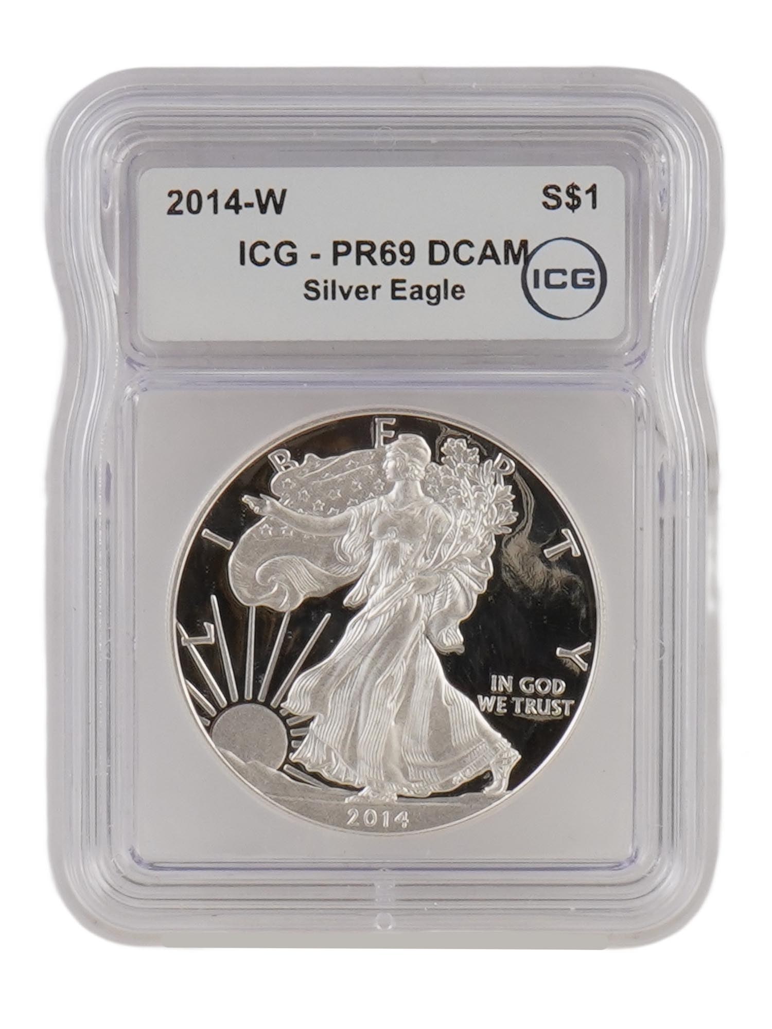 2014 AMERICAN SILVER EAGLE GRADED 1OZ 1 DOLLAR COIN (1 of 4)