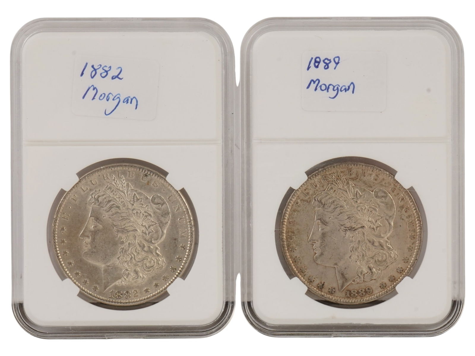 LOT OF 1882 1889 SILVER AMERICAN MORGAN DOLLAR COINS (1 of 4)