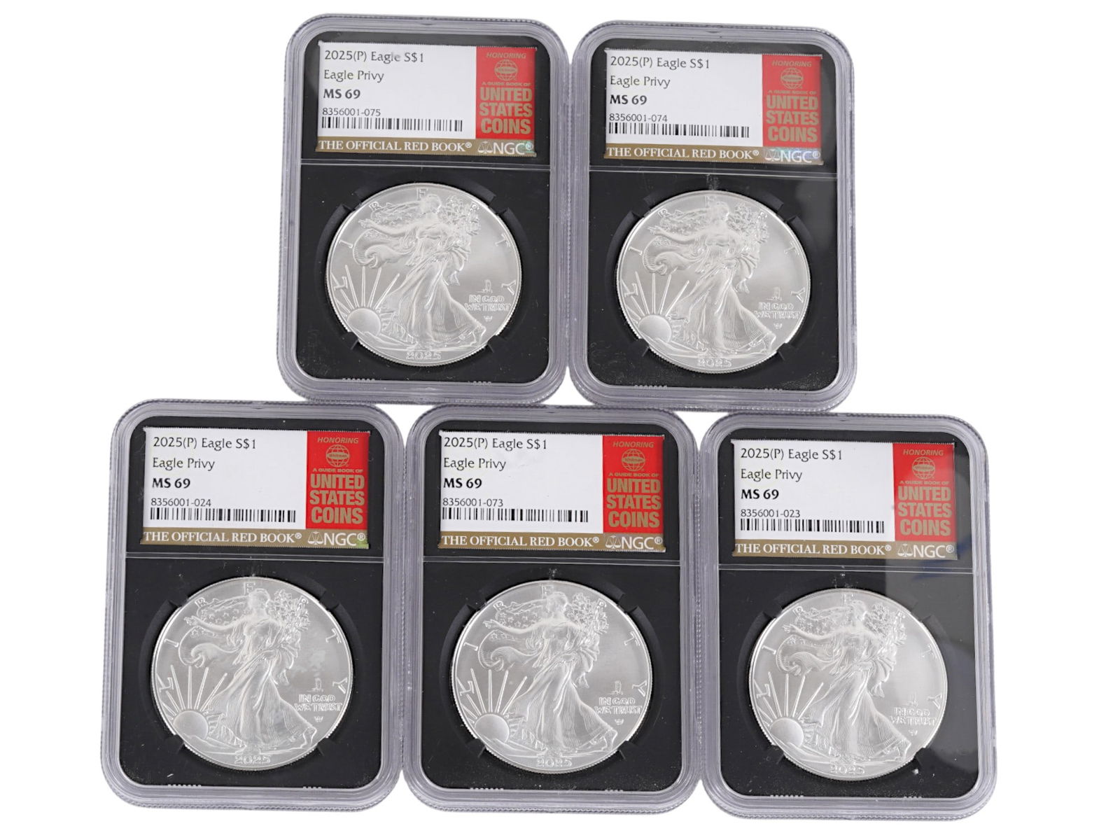 2025 P AMERICAN SILVER EAGLE 1 DOLLAR COINS MS GRADED (1 of 2)