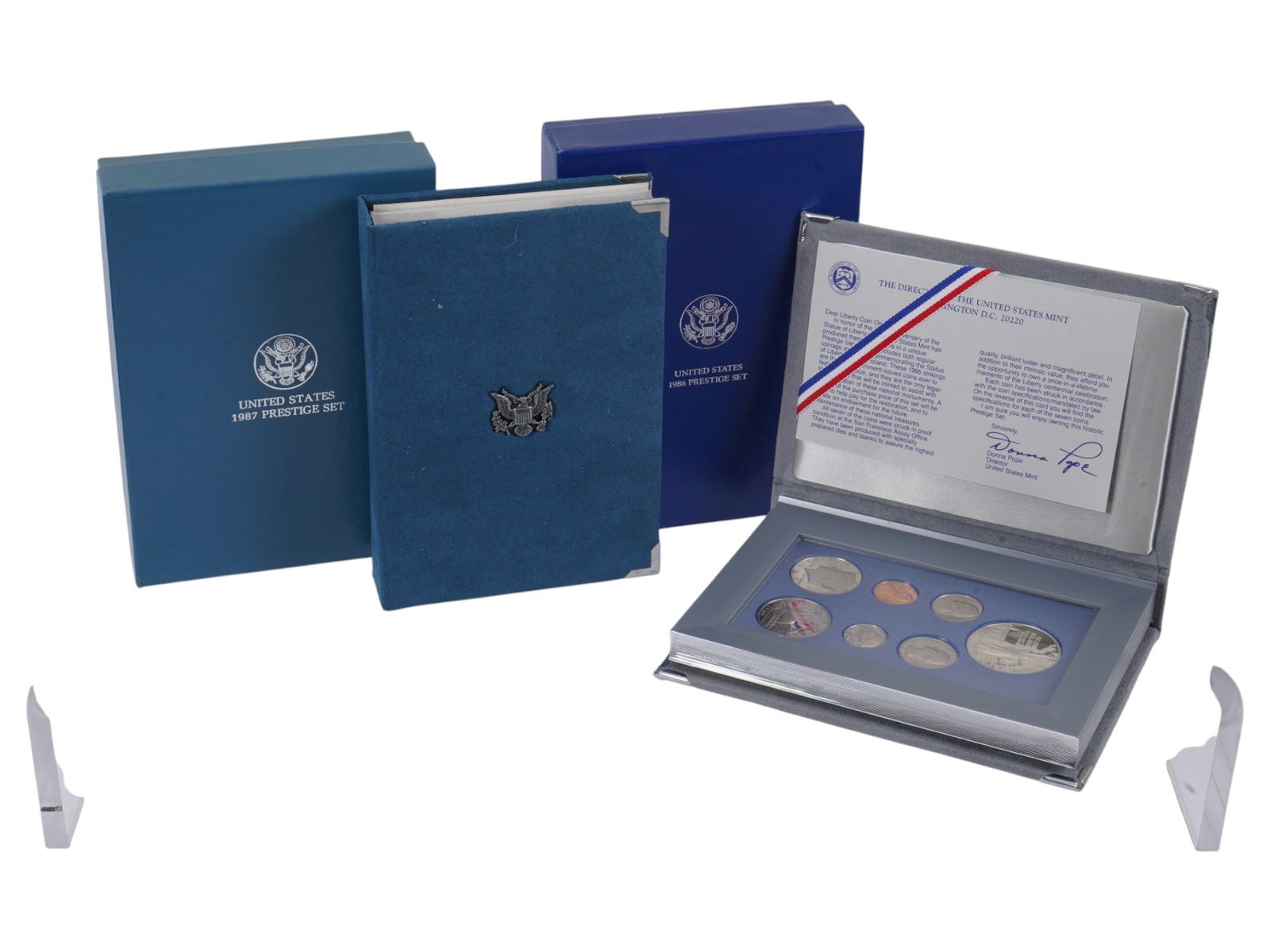 PAIR OF 1980S US MINT PRESTIGE PROOF SETS IOB (1 of 4)