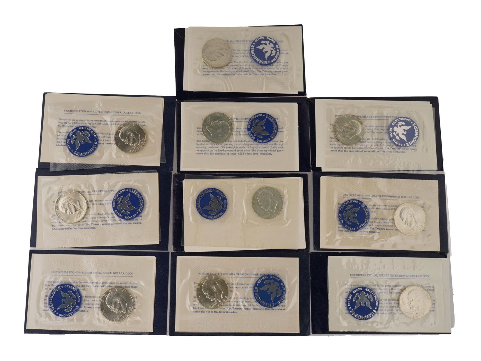 AMERICAN UNCIRCULATED SILVER EISENHOWER DOLLAR COINS (1 of 5)