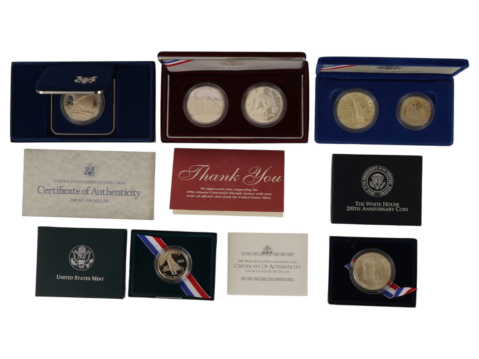 COLLECTION OF AMERICAN COMMEMORATIVE SILVER COINS (1 of 11)