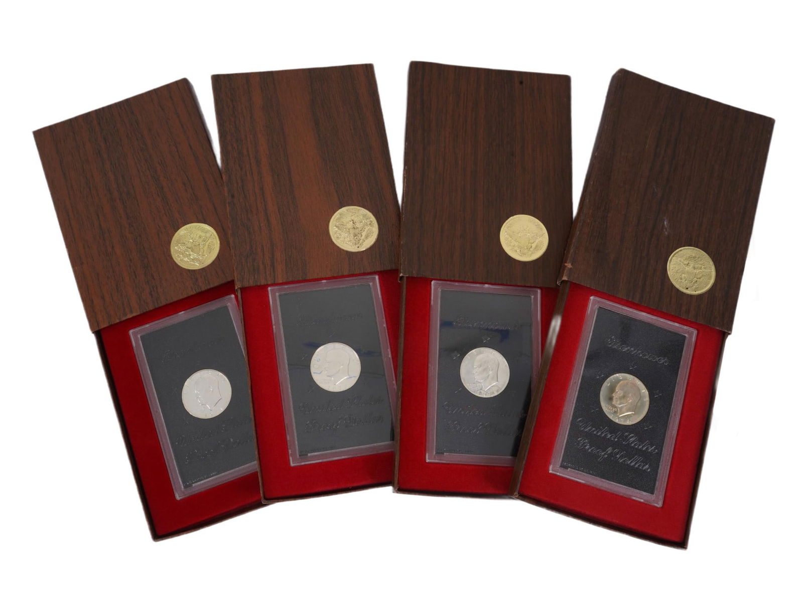 FOUR UNITED STATES EISENHOWER PROOF DOLLAR COINS (1 of 3)