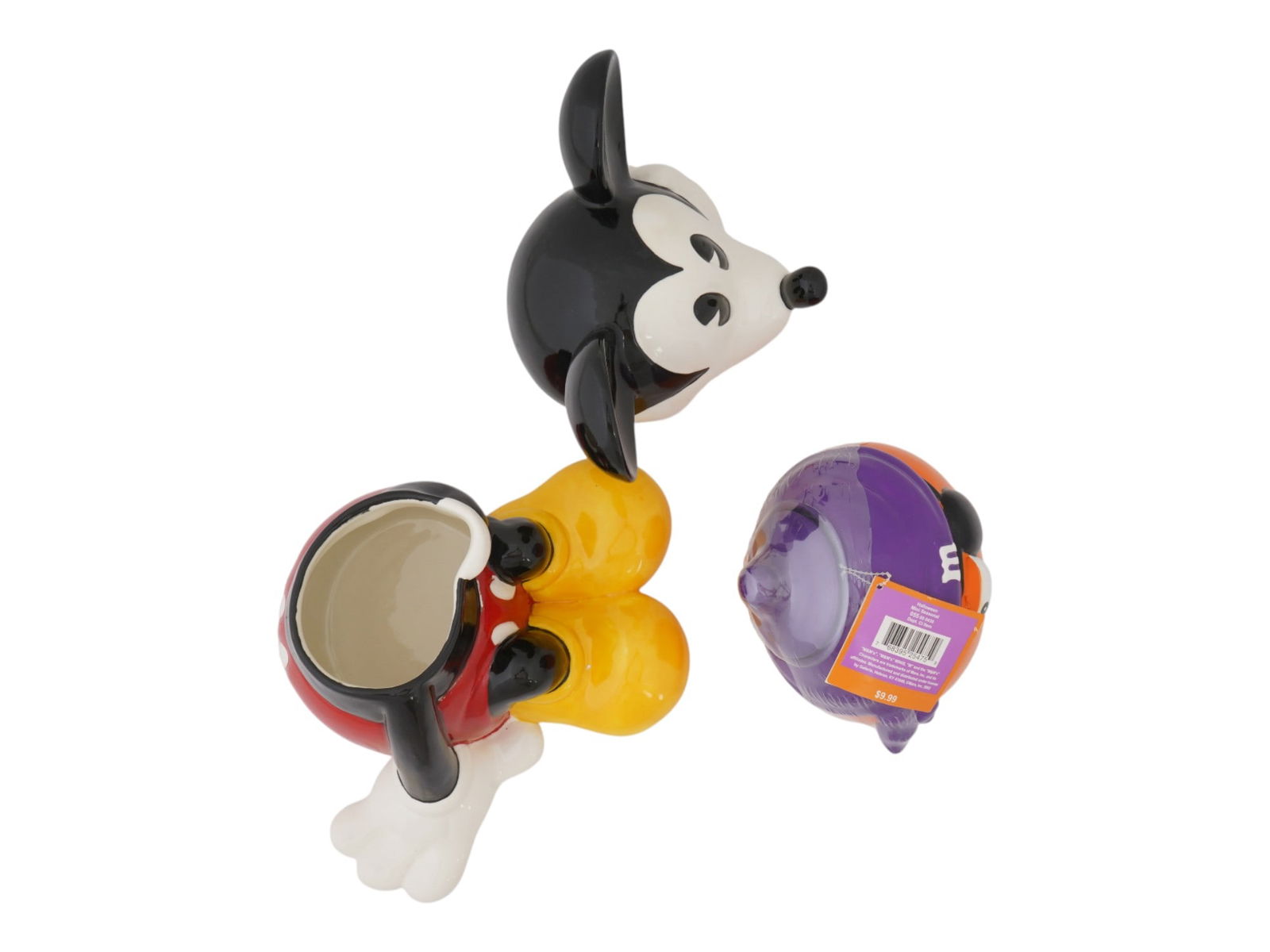 MICKEY MOUSE AND M AND MS CERAMIC COOKIE JARS - 6