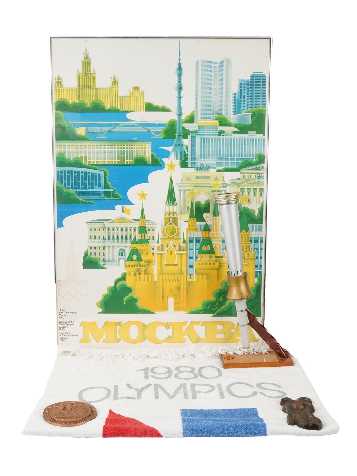 1980 MOSCOW OLYMPIC GAMES TORCH AND MEMORABILIA ITEMS (1 of 17)