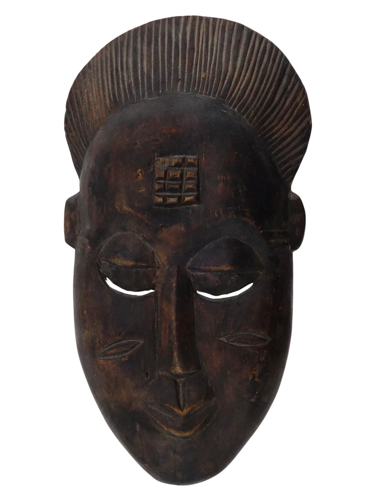 WEST AFRICAN BAULE PEOPLE WOOD MASK FROM IVORY COAST (1 of 7)