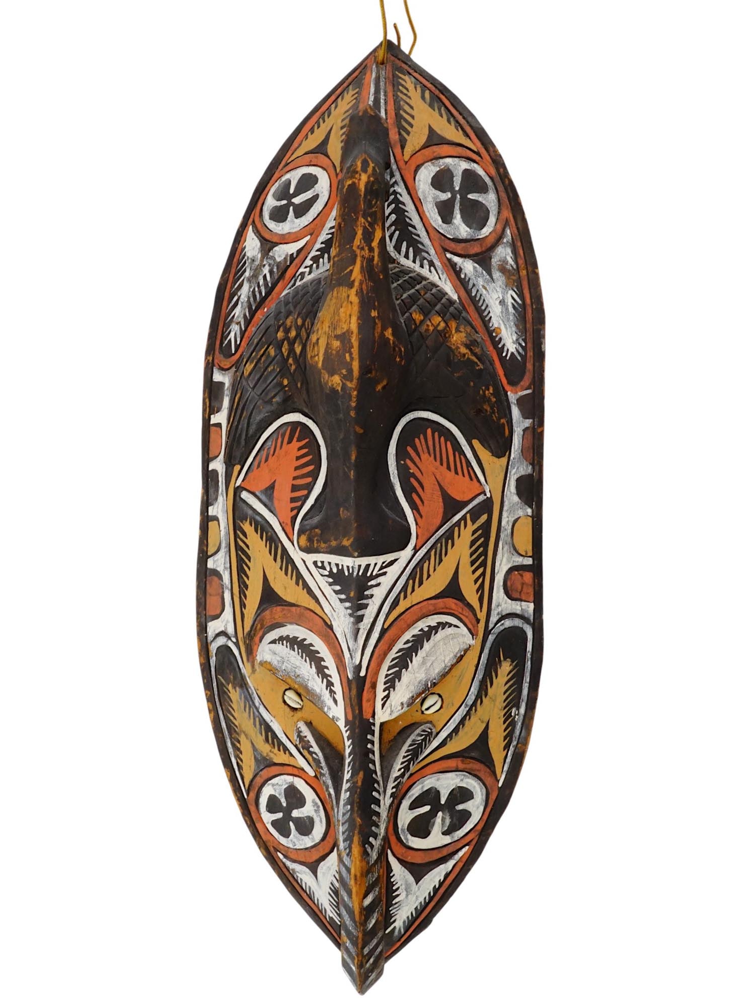 PAPUA NEW GUINEA TRIBAL CARVED WOODEN SEPIK RIVER MASK (1 of 9)