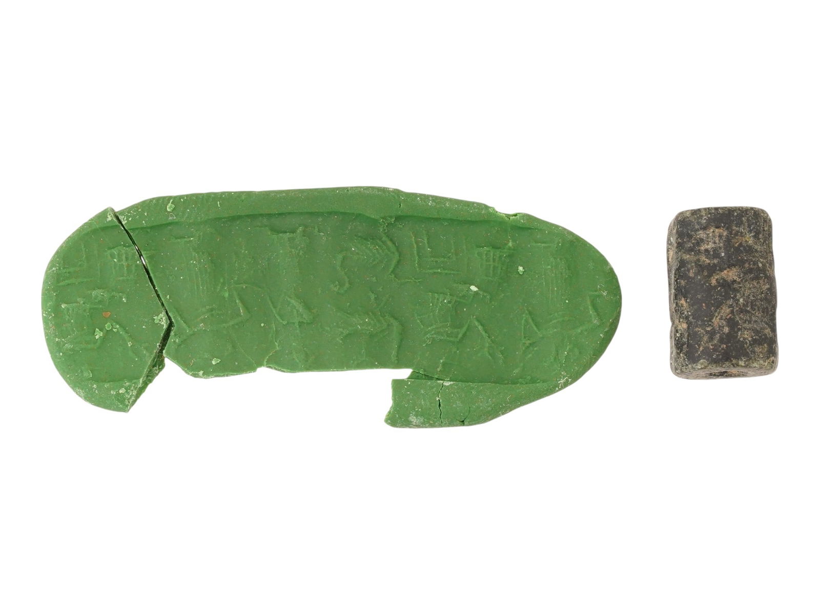 ANCIENT NEAR EASTERN CARVED STEATITE CYLINDER SEAL (1 of 6)