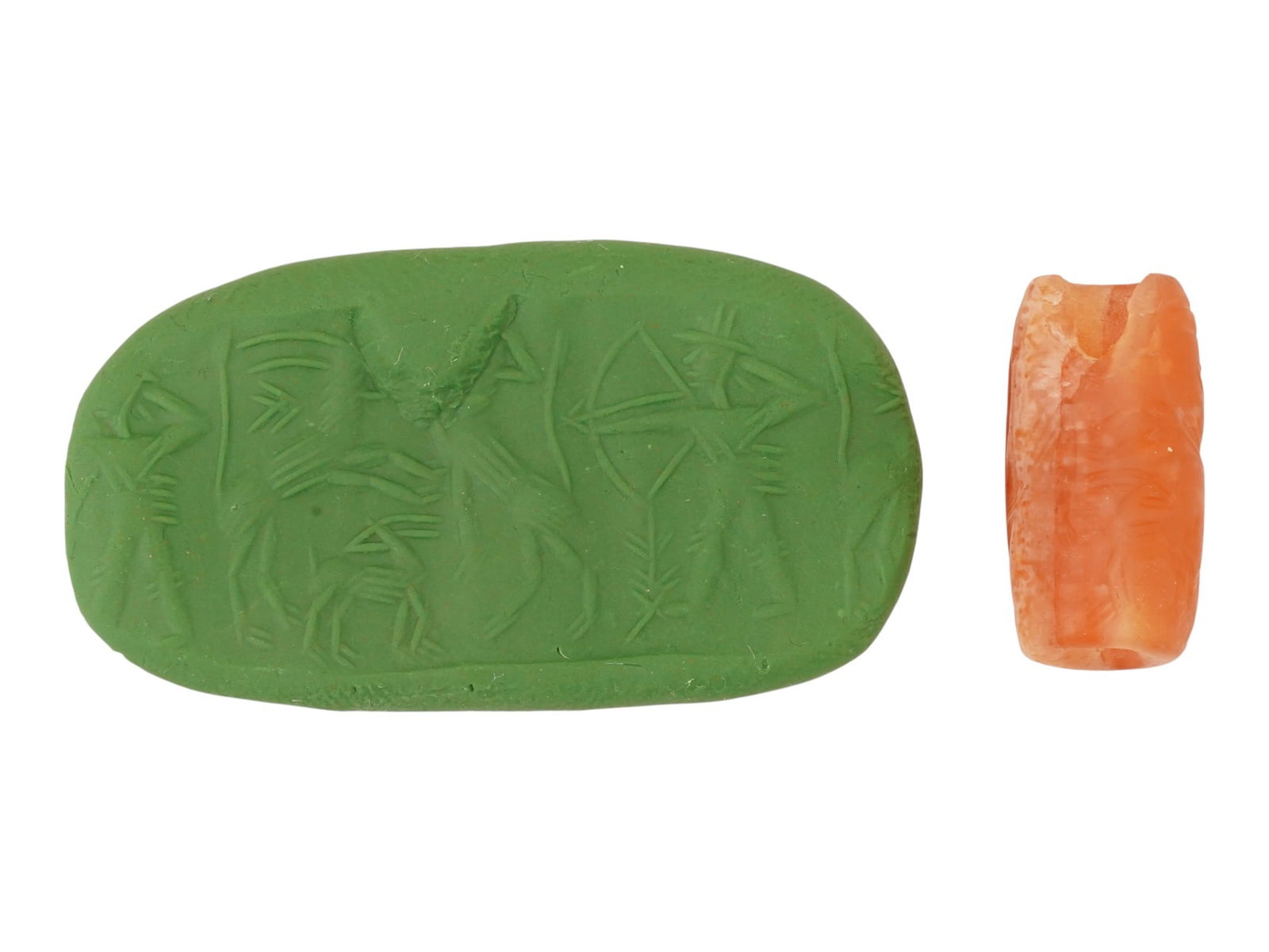 ANCIENT NEAR EASTERN CARVED CARNELIAN CYLINDER SEAL (1 of 7)