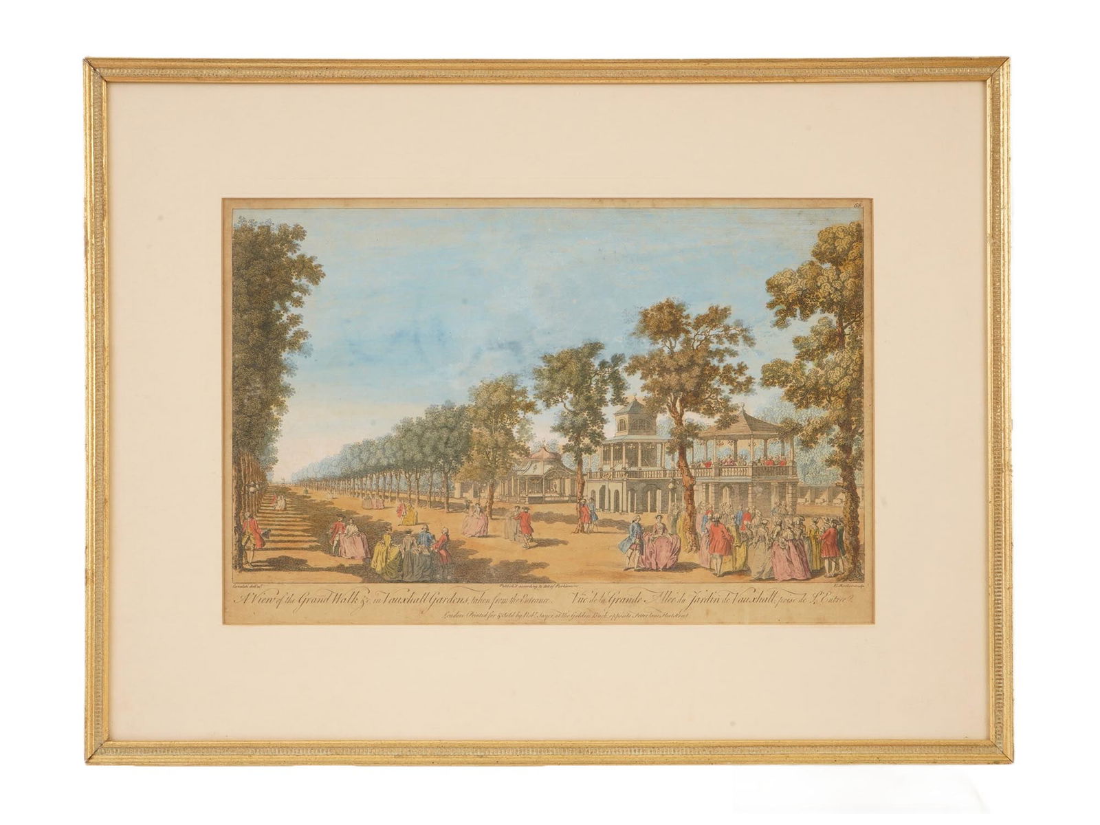 19TH CENTURY HAND COLORED ENGRAVING AFTER CANALETTO (1 of 6)