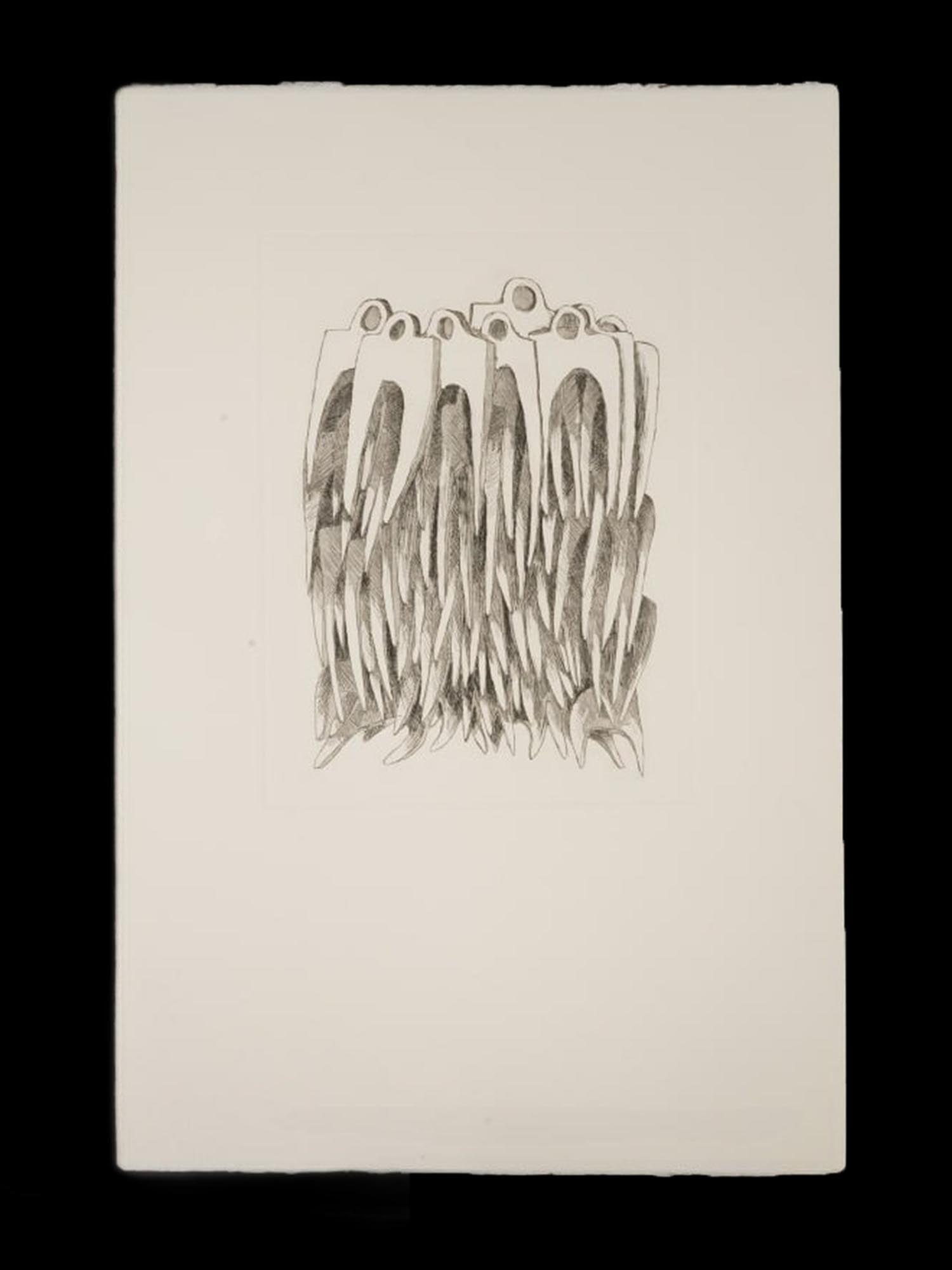 VINTAGE FRENCH AMERICAN ETCHING BY FERNANDEZ ARMAN (1 of 3)