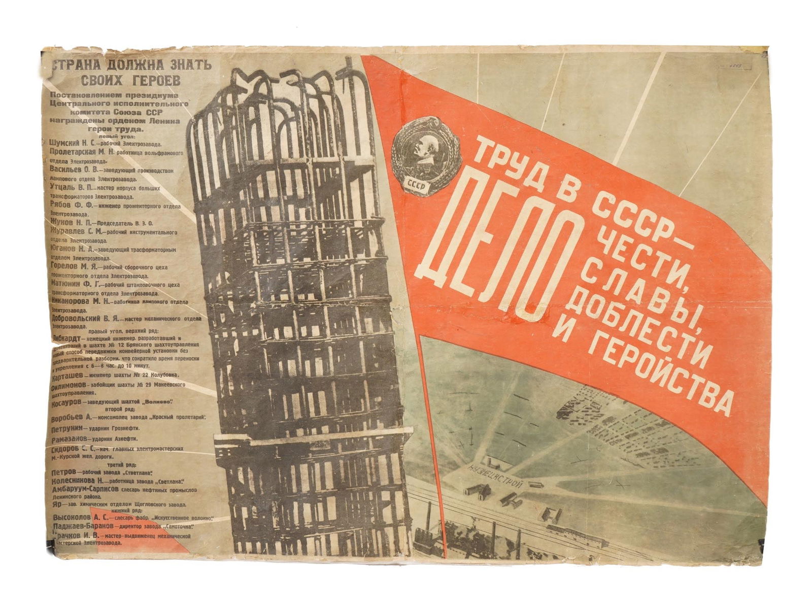 RUSSIAN SOVIET PROPAGANDA POSTER BY GUSTAV KLUTSIS (1 of 4)