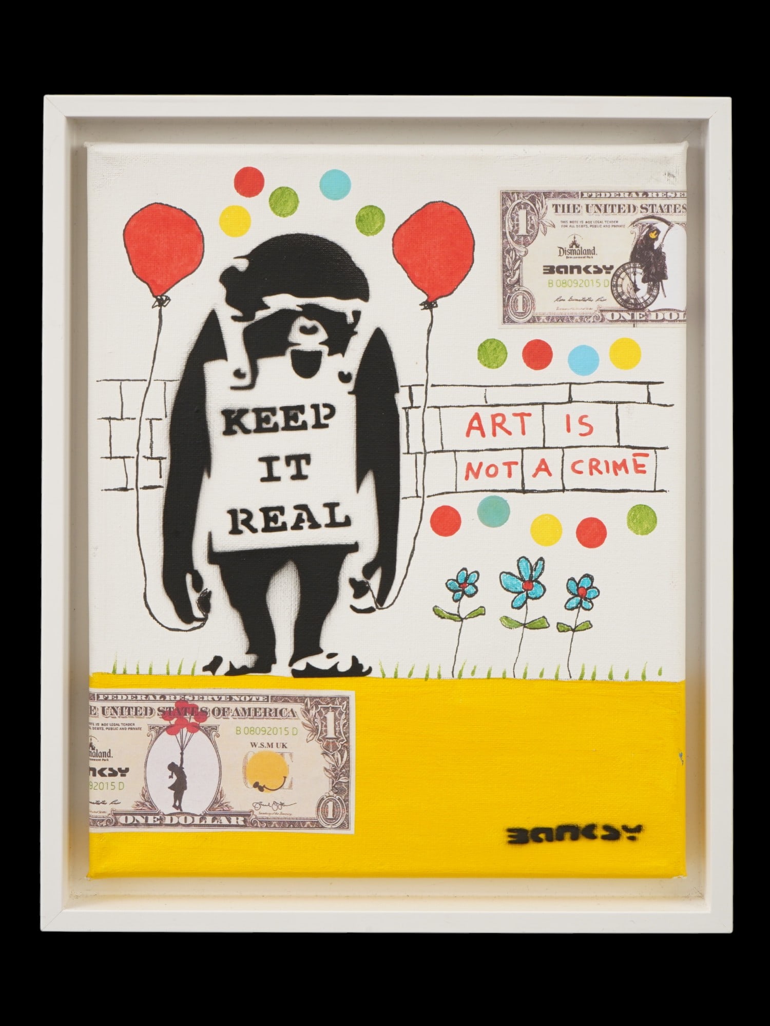 MIXED MEDIA DOUBLE SIDED COLLAGE ARTWORK