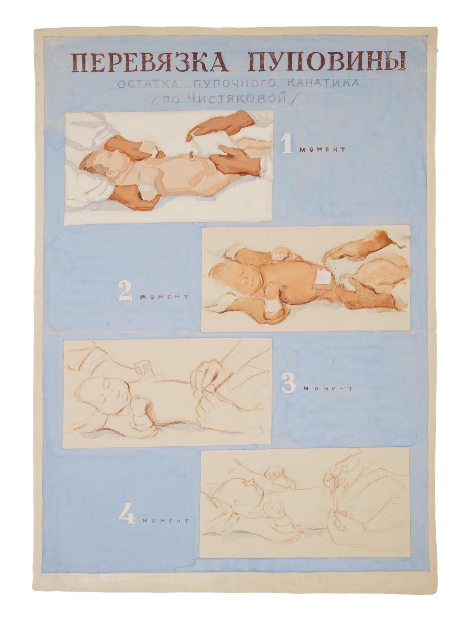 ATTR OLGA DEINEKO SOVIET MIX MEDIA SKETCH PAINTING (1 of 4)