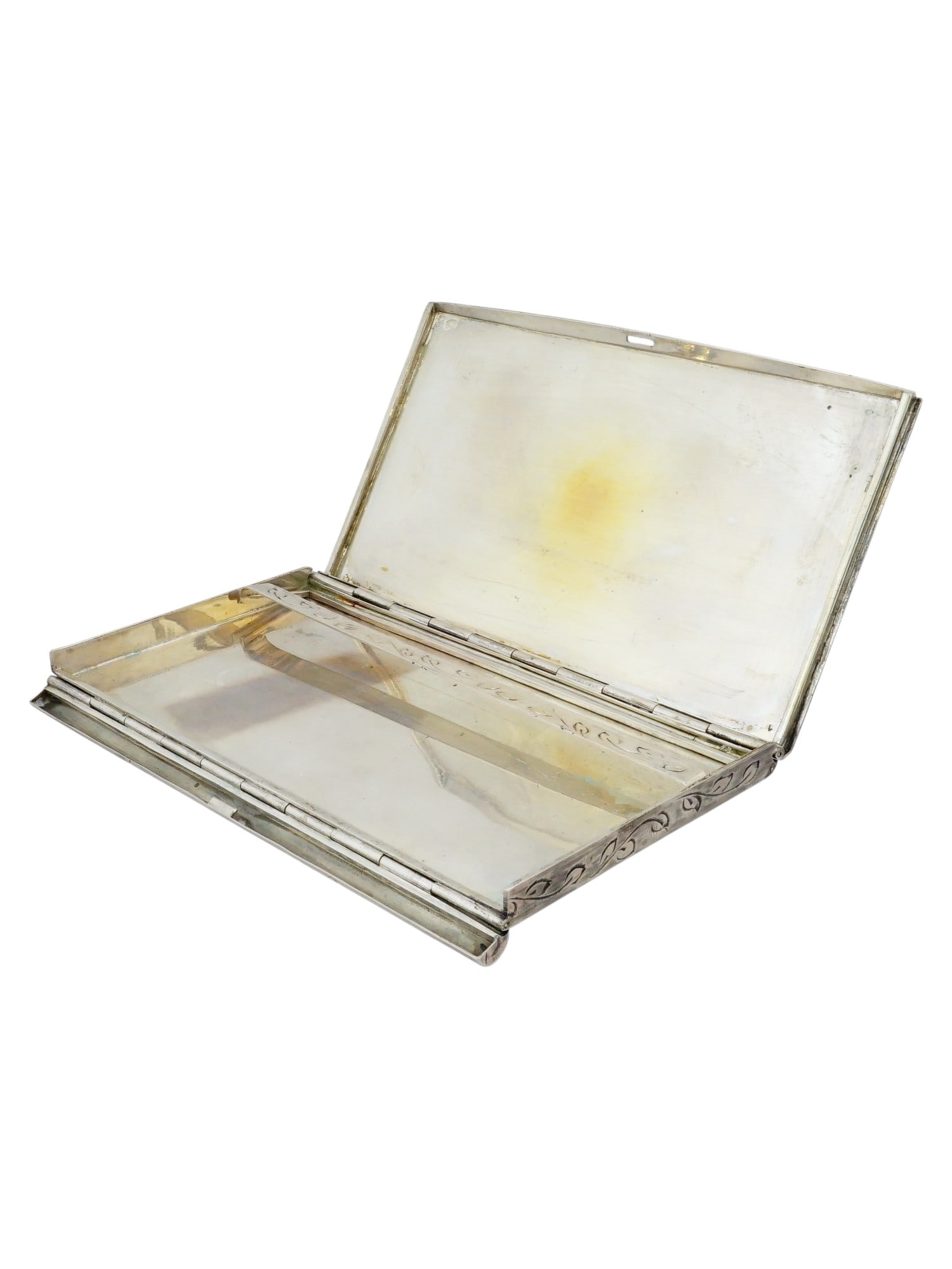 RUSSIAN SILVER CIGARETTE CASE W IMPERIAL EAGLE - 4