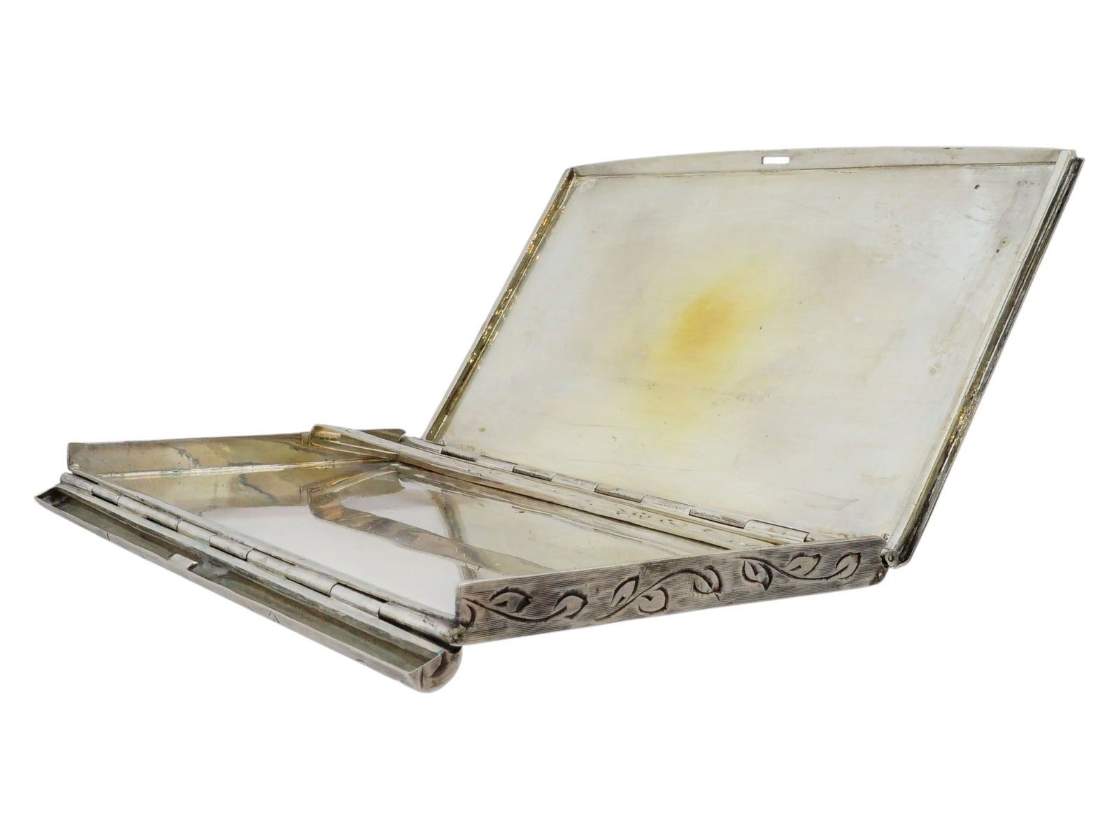 RUSSIAN SILVER CIGARETTE CASE W IMPERIAL EAGLE - 5