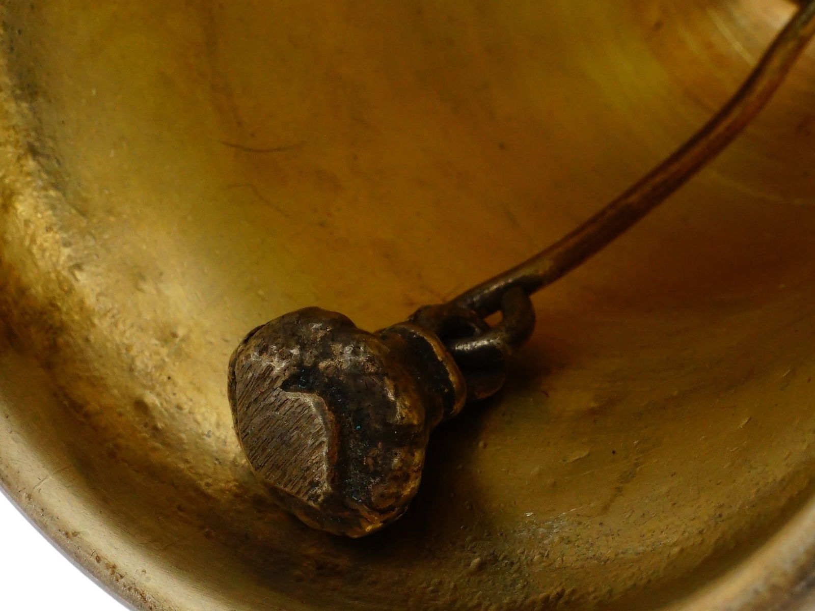 RUSSIAN SILVER FIGURAL TABLE BELL WITH A BUST HANDLE - 12