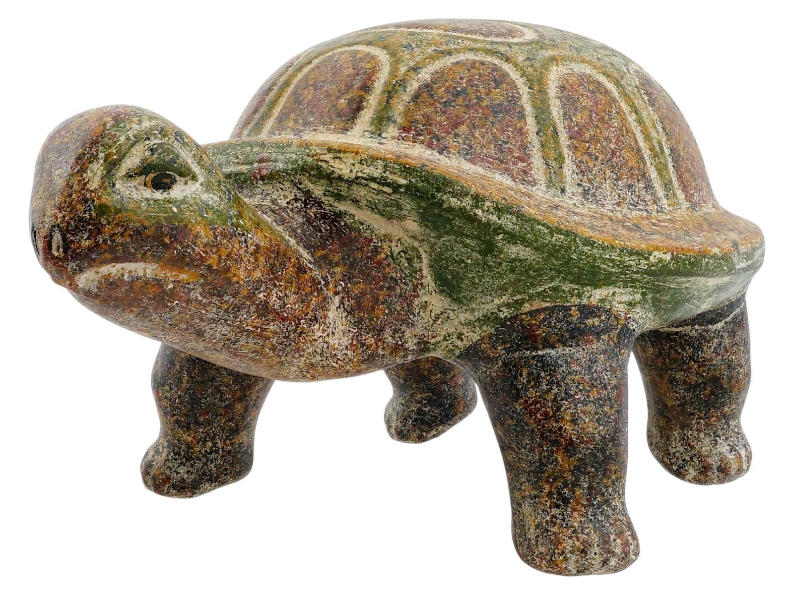 HAND PAINTED CERAMIC TURTLE FIGURINE (1 of 8)