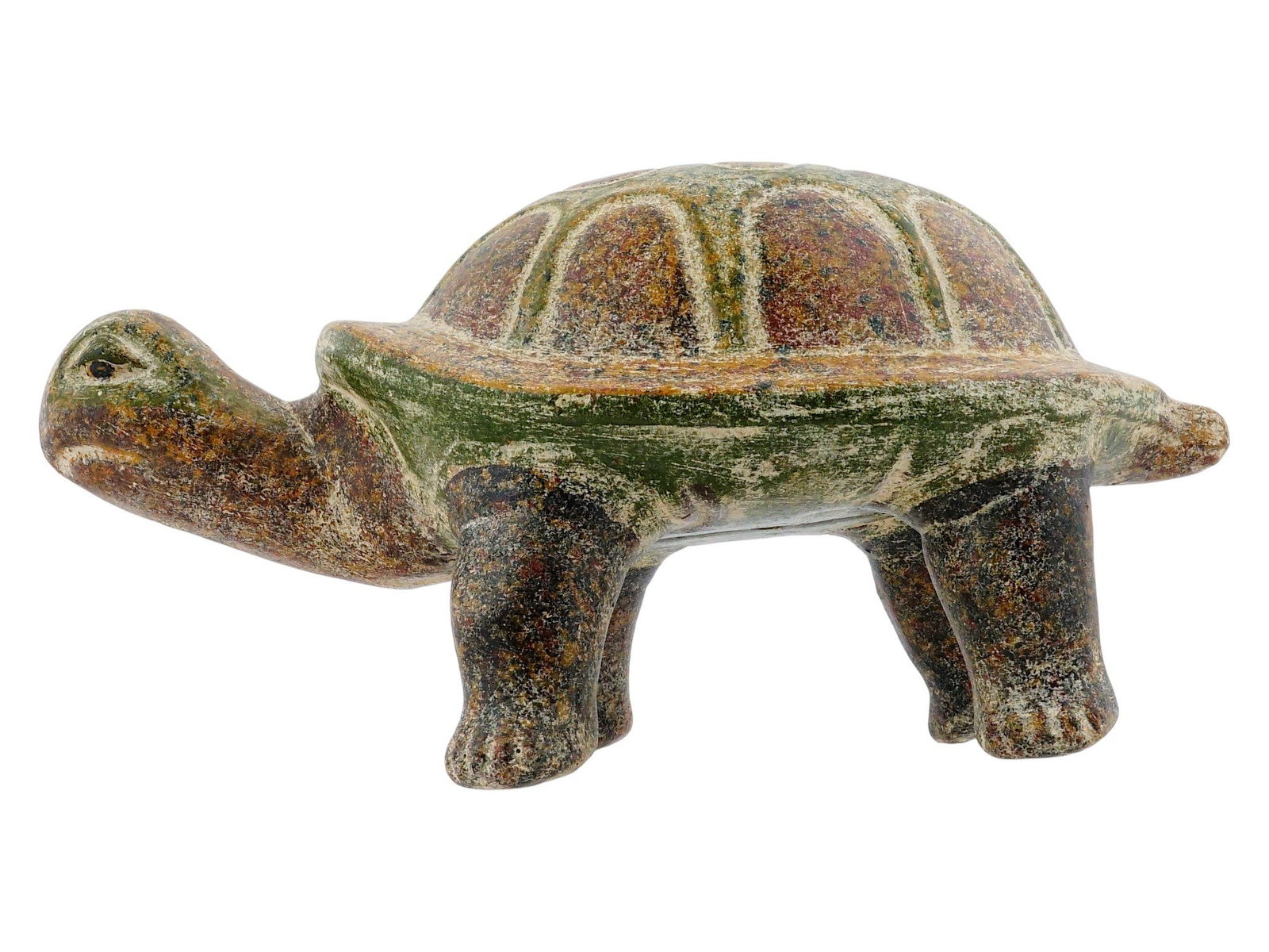 HAND PAINTED CERAMIC TURTLE FIGURINE - 2