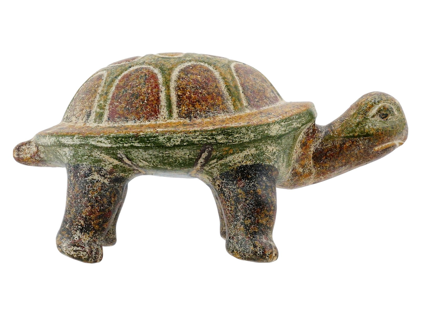 HAND PAINTED CERAMIC TURTLE FIGURINE - 3