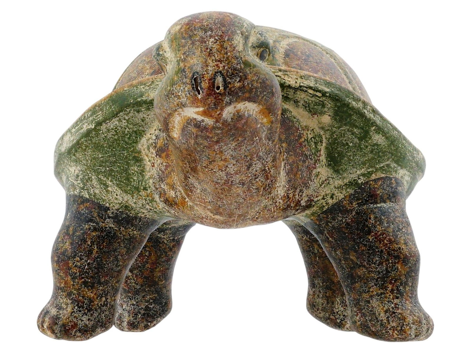 HAND PAINTED CERAMIC TURTLE FIGURINE - 4