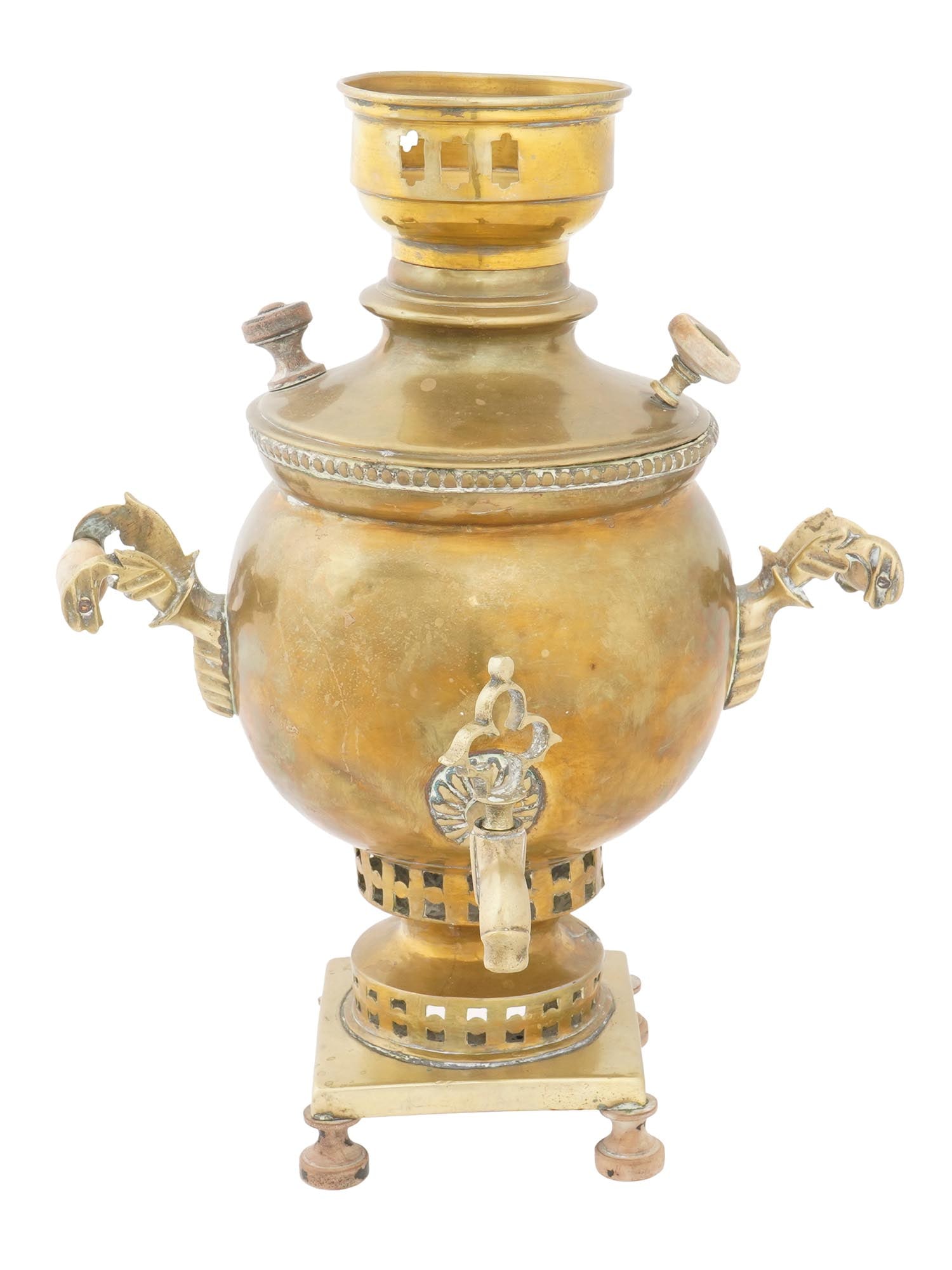 ANTIQUE RUSSIAN BRASS SAMOVAR (1 of 8)