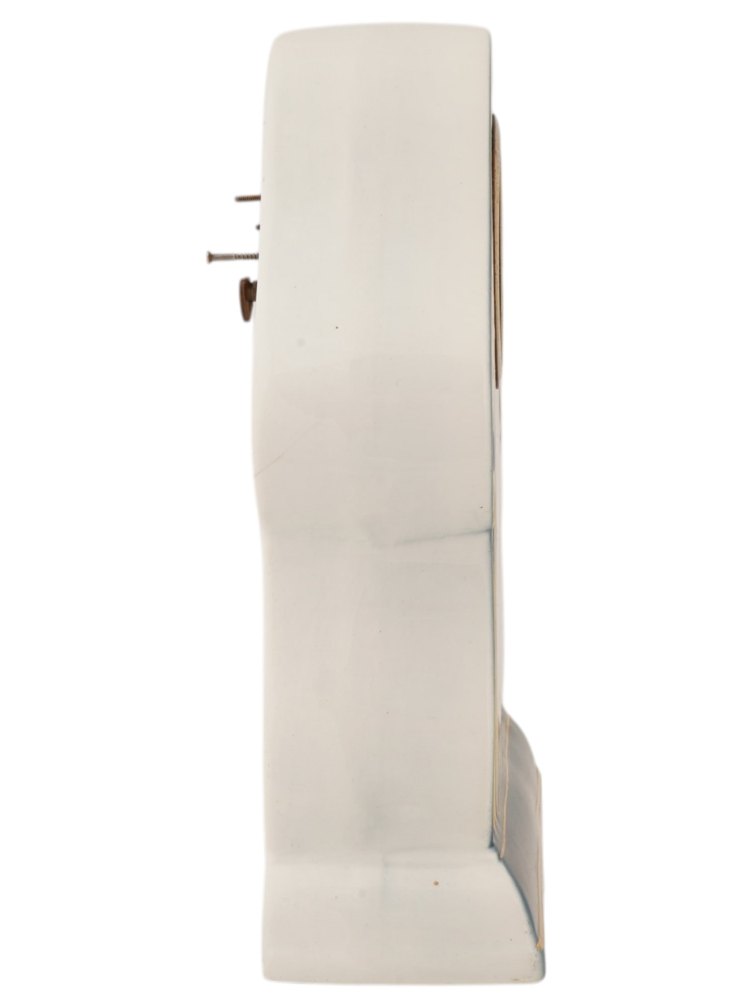 VINTAGE GERMAN HAND PAINTED CERAMIC TABLE CLOCK - 2