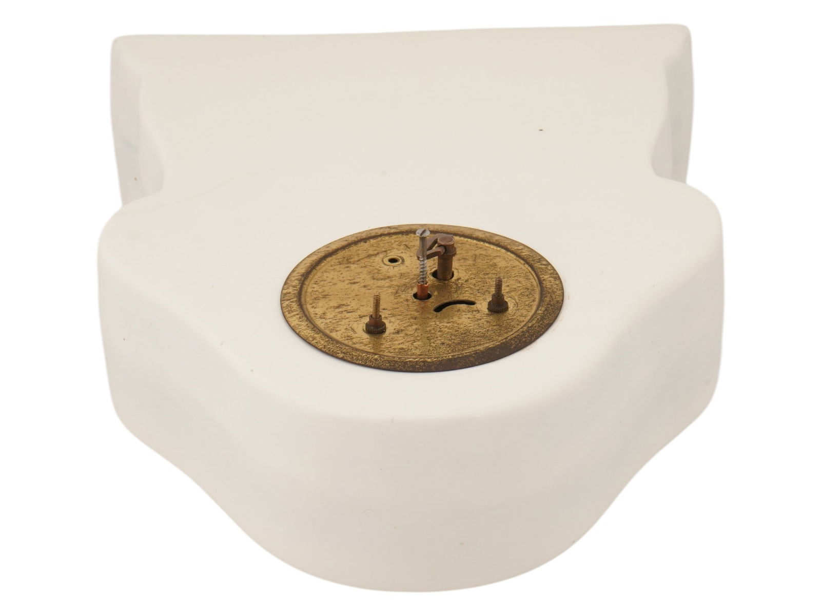 VINTAGE GERMAN HAND PAINTED CERAMIC TABLE CLOCK - 5