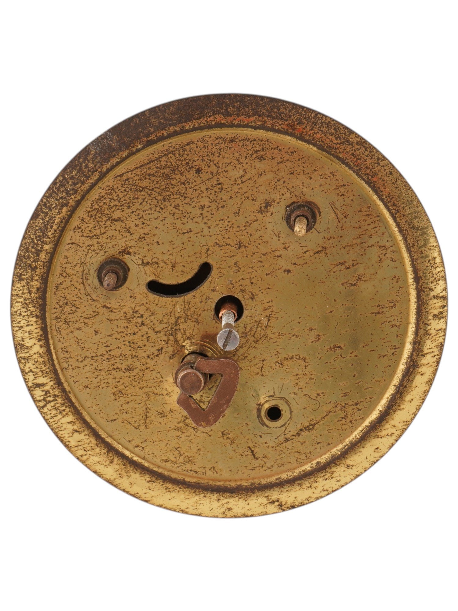 VINTAGE GERMAN HAND PAINTED CERAMIC TABLE CLOCK - 9