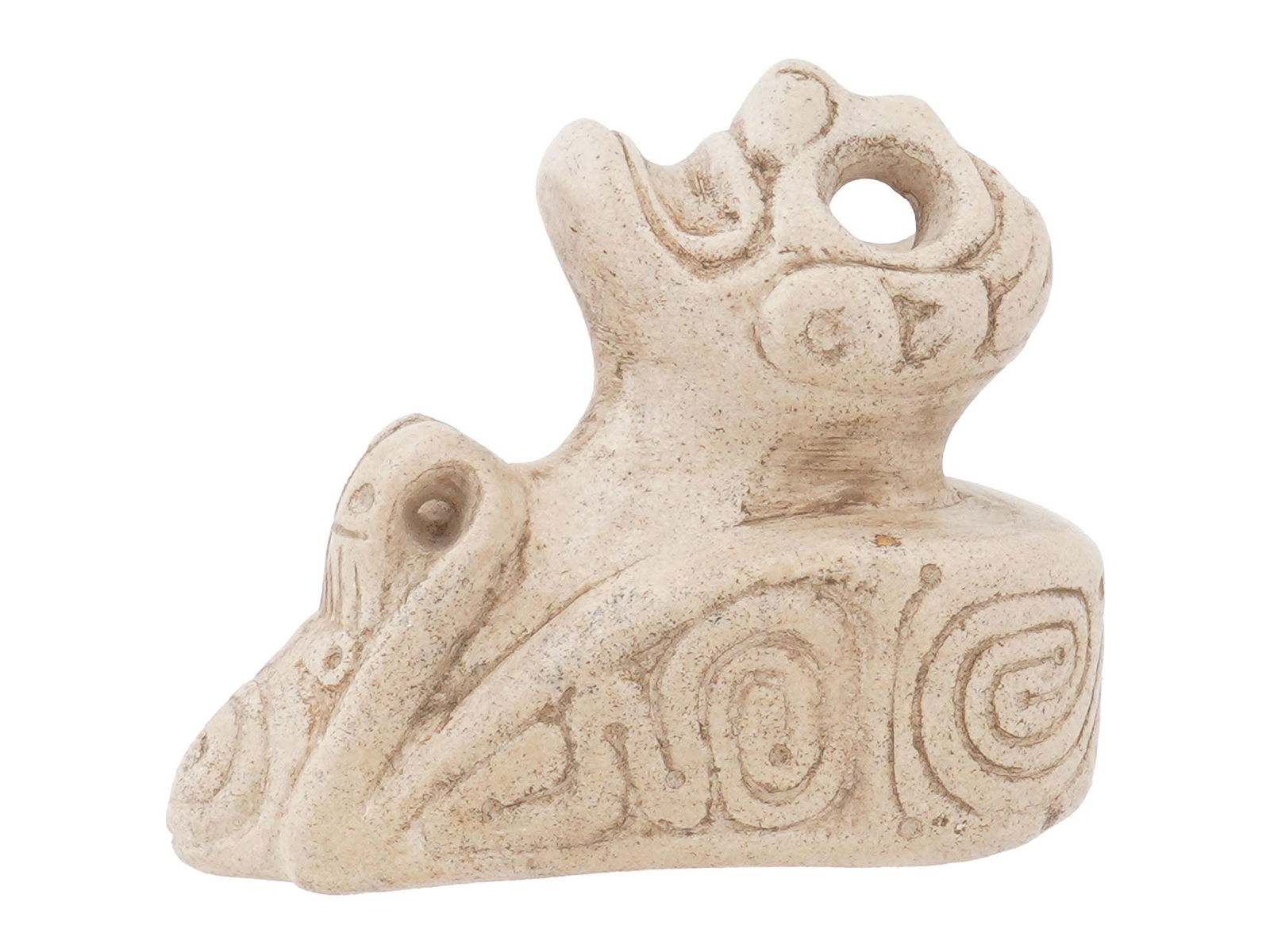 ANCIENT PRE COLUMBIAN TAINO ANTHROPOMORPHIC ZEMI FIGURE (1 of 7)