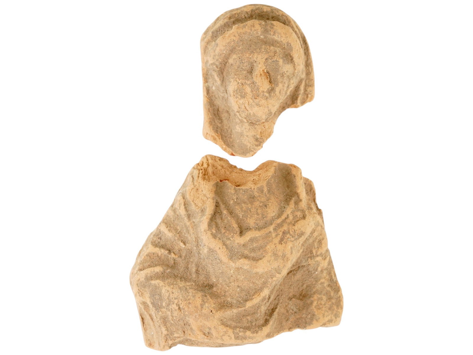 ANCIENT ROMAN TERRACOTTA FRAGMENTS OF LADY FIGURE (1 of 7)